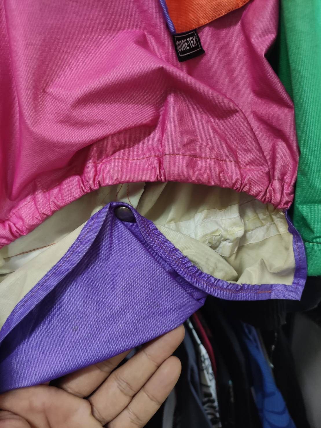 Goretex Vtg 90's Gore-Tex Multicolor Hoodie Jacket Size US XL / EU 56 / 4 - 11 Thumbnail