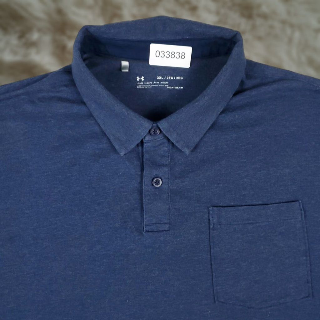 Under Armour Under Armour Polo Shirt Men's 2XL Blue Cotton Blend Golf Casual Short Sleeve Size US XXL / EU 58 / 5 - 1 Thumbnail