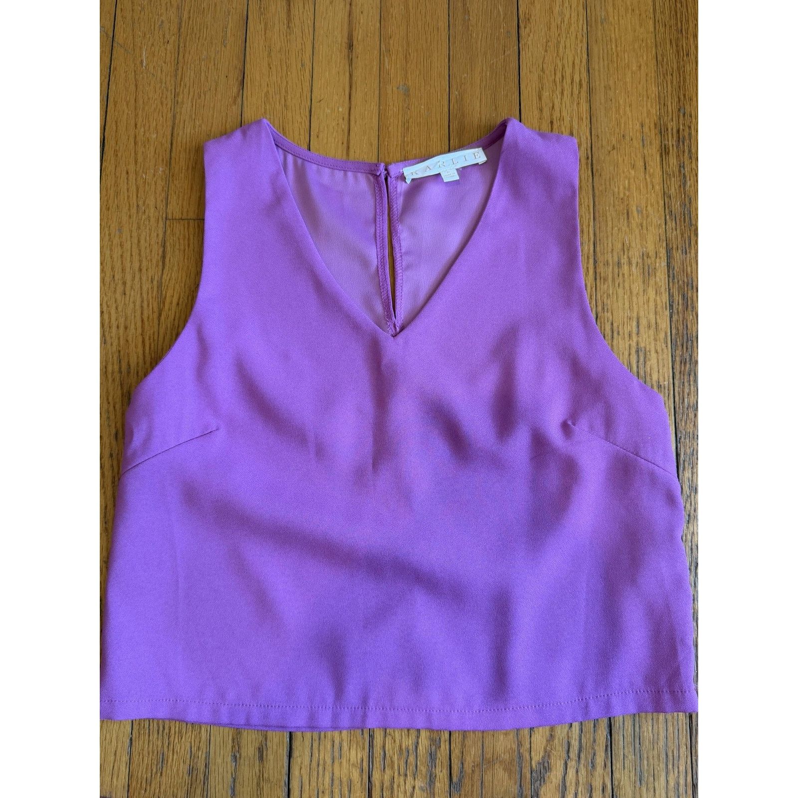 Other Karlie 2 Piece Set Small Purple Ruffle Mini Skirt Crop Tank Size 27" / US 4 / IT 40 - 8 Thumbnail