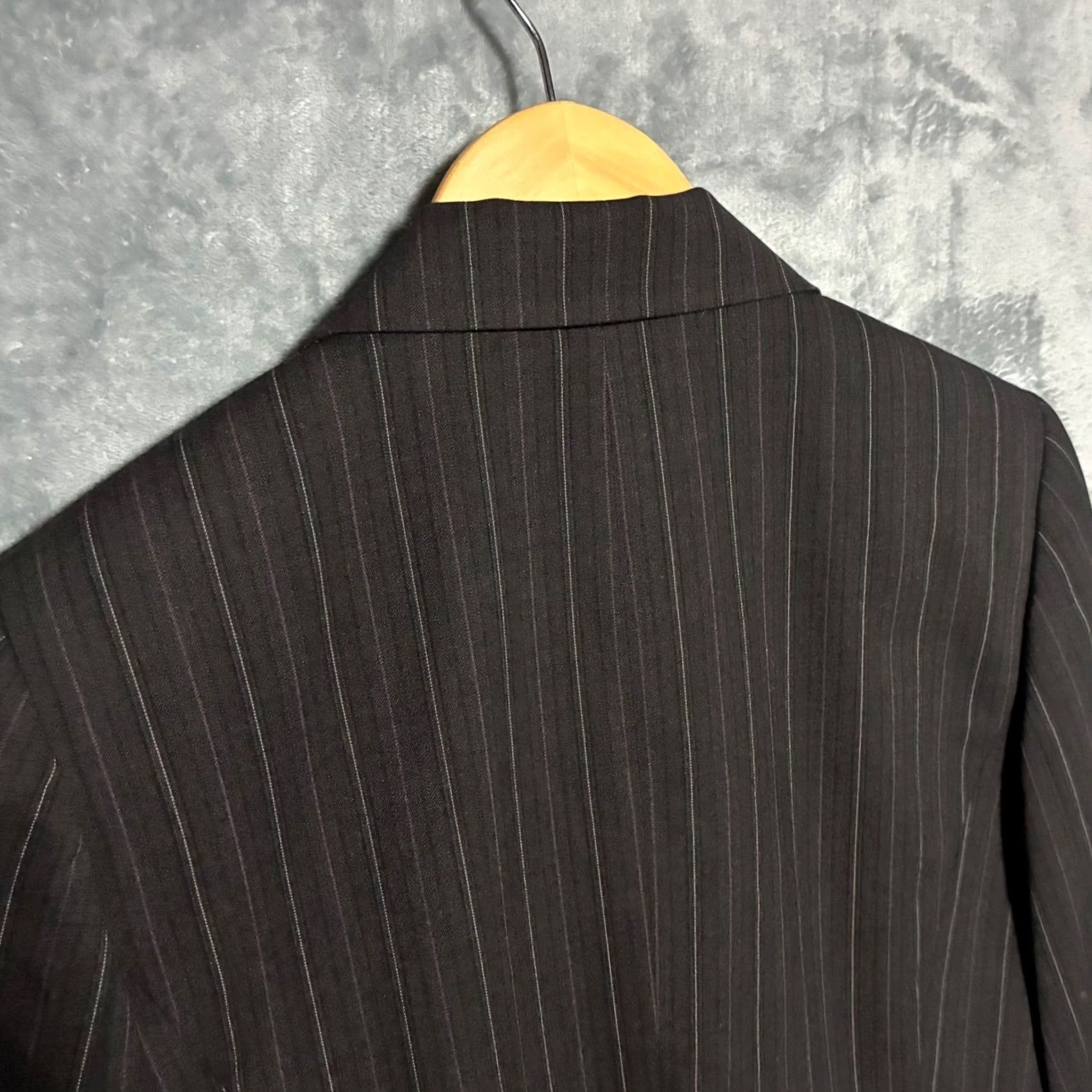 Vintage Tahari Wool Blend Pinstripe Blazer Charcoal Grey Women's 6 Size M / US 6-8 / IT 42-44 - 7 Thumbnail