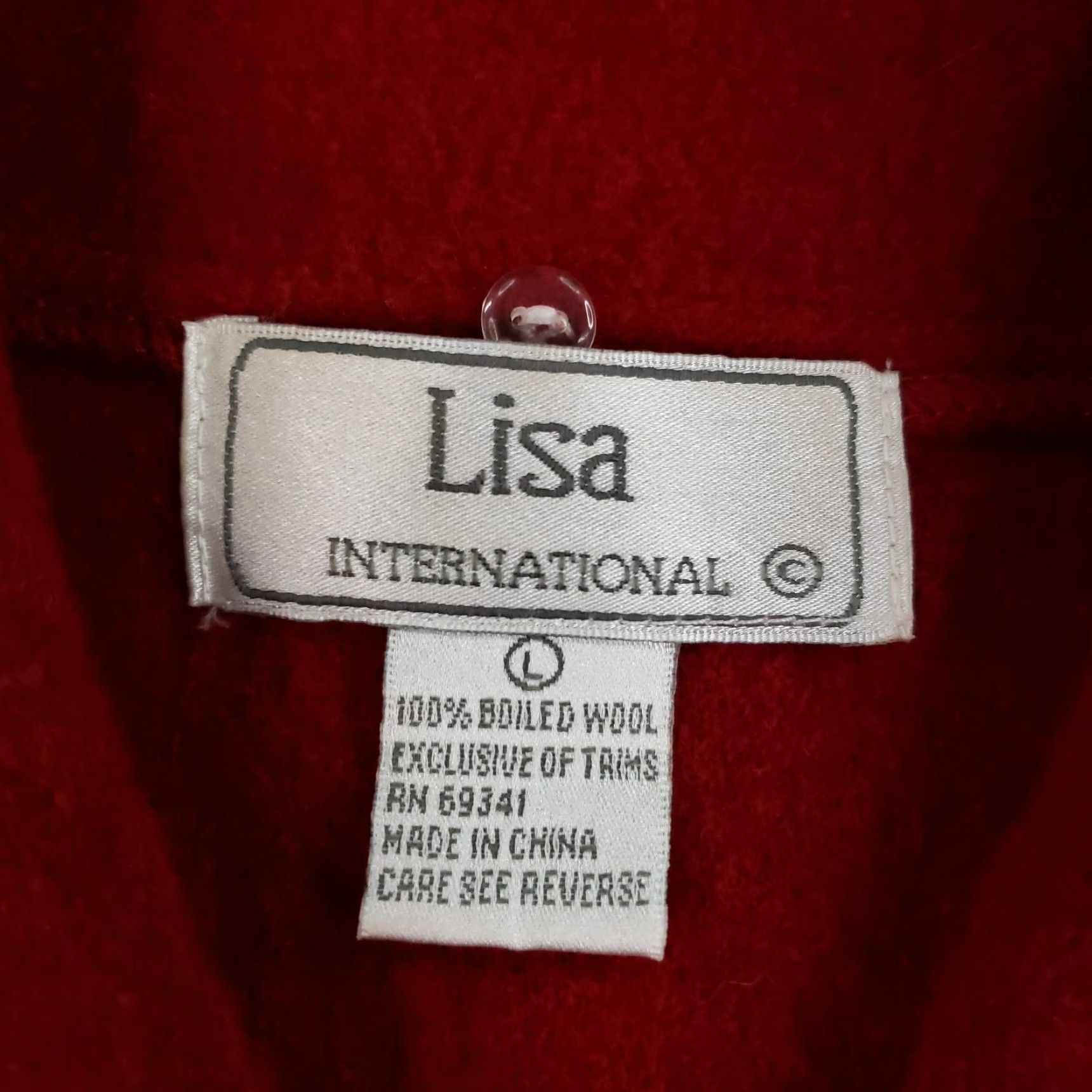 Vintage Lisa International Vest Womens Large Red Boiled Wool Christmas Beaded Snowman Size L / US 10 / IT 46 - 5 Thumbnail