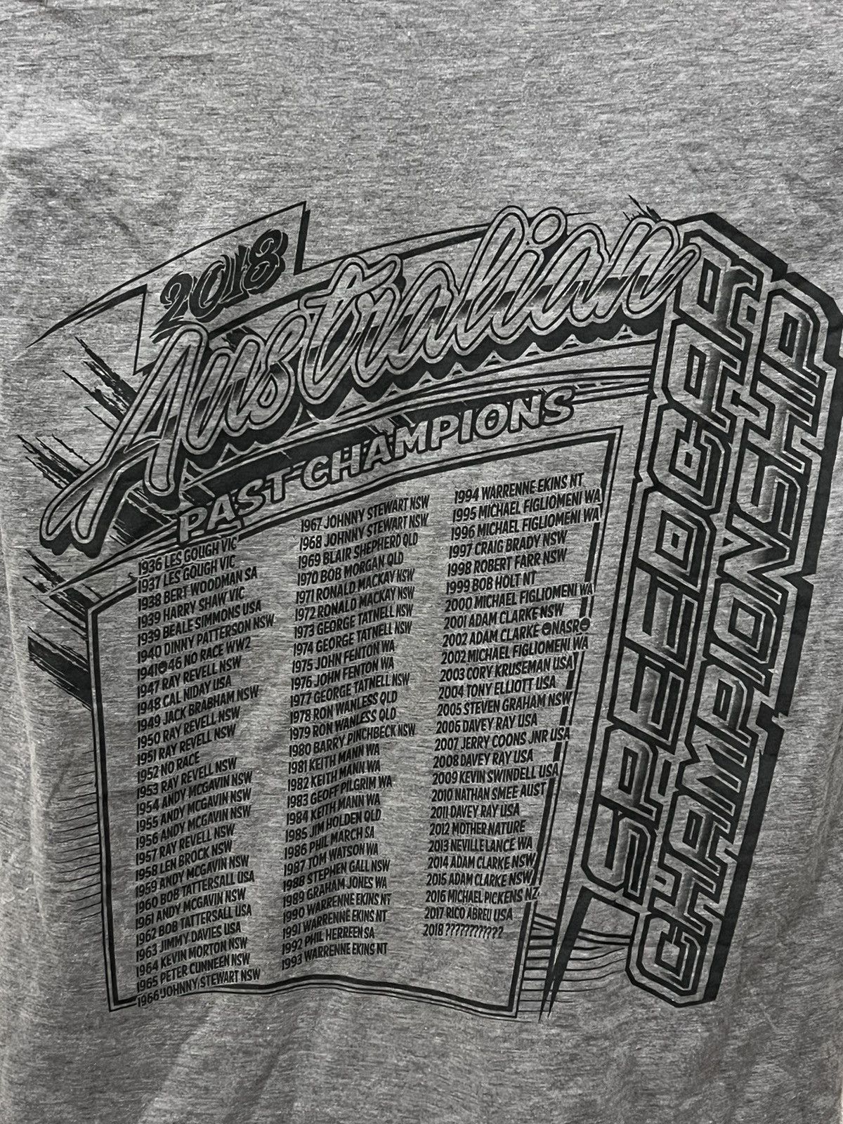 Gildan GILDAN 2018 AUSTRALIA SPEEDCAR CHAMPIONSHIP TSHIRT Size US S / EU 44-46 / 1 - 4 Thumbnail