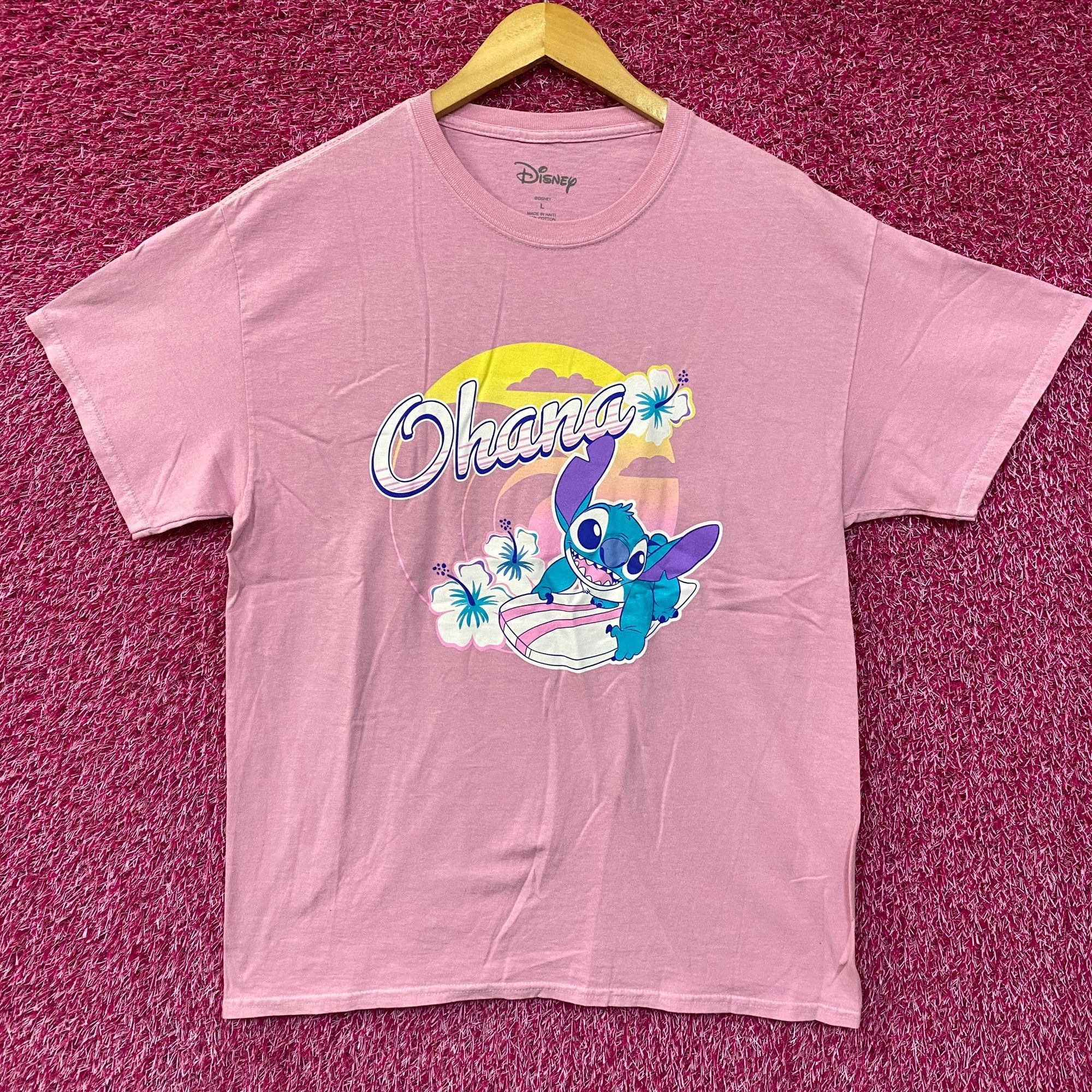 Disney Disney Lilo & Stitch Ohana Surfs Up Stitch Pink T-Shirt Larg Size US L / EU 52-54 / 3 - 1 Thumbnail