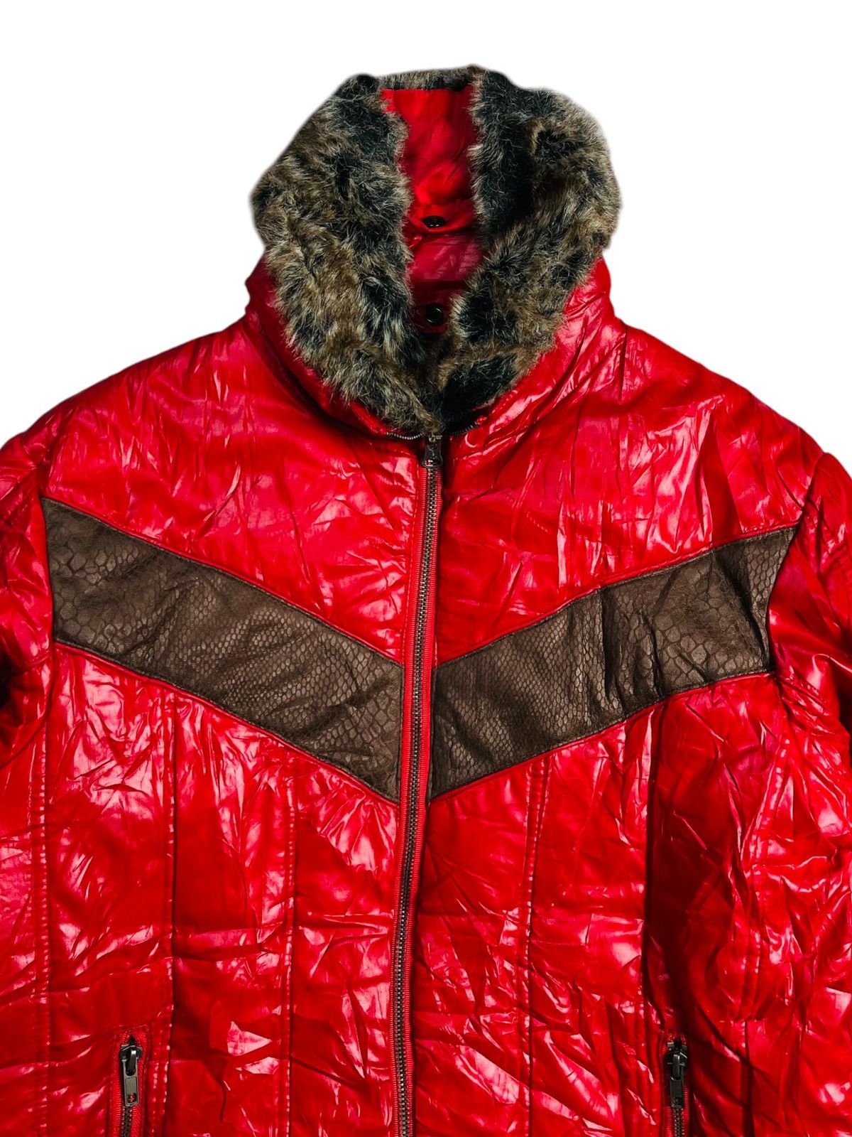 BUFFALO BOBS 2000s Armee Franquise - Vkei Style Trim Fur Puffer Jacket Size US M / EU 48-50 / 2 - 10 Thumbnail