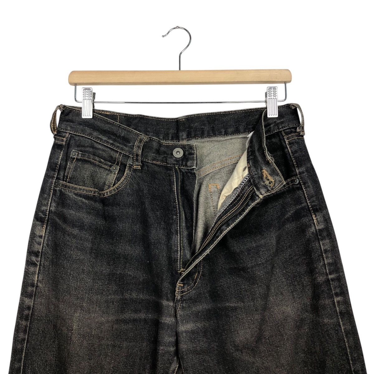 Japanese Brand Warehouse High Rise Straight Leg Jeans Faded Washed Denim Size US 30 / EU 46 - 19 Thumbnail