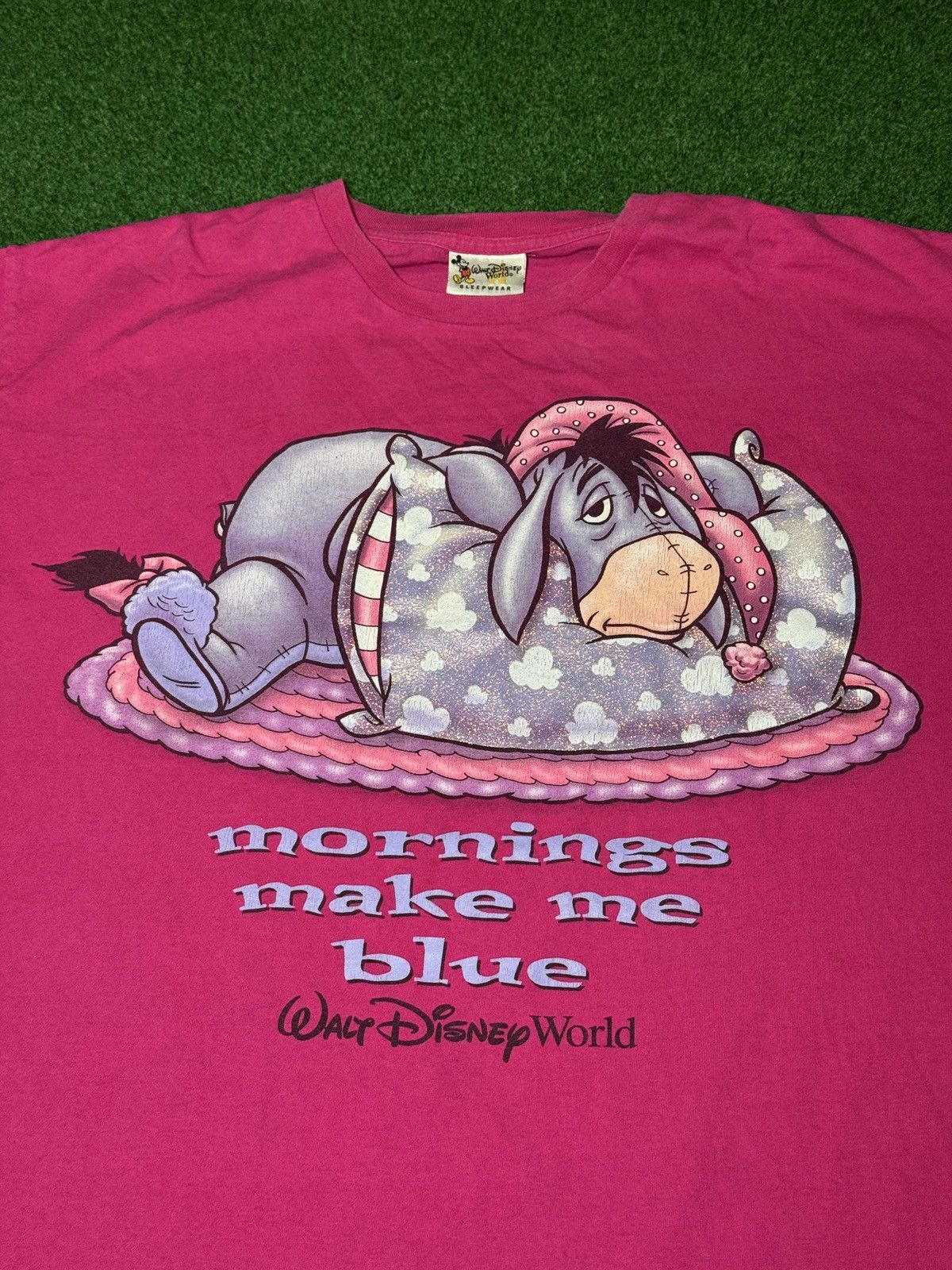 Disney Eeyore Mornings Make Me Blue Sleep Shirt Nightie Vintage Size ONE SIZE - 2 Thumbnail