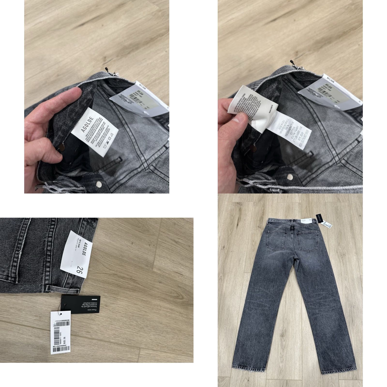 Agolde NWT AGOLDE 90's Jeans Straight SZ 29 Gray Womens Jeans | Crop Style, Mid-rise, Loose Straight, 28.5 Inseam, 90s Theme Size 29" - 8 Thumbnail