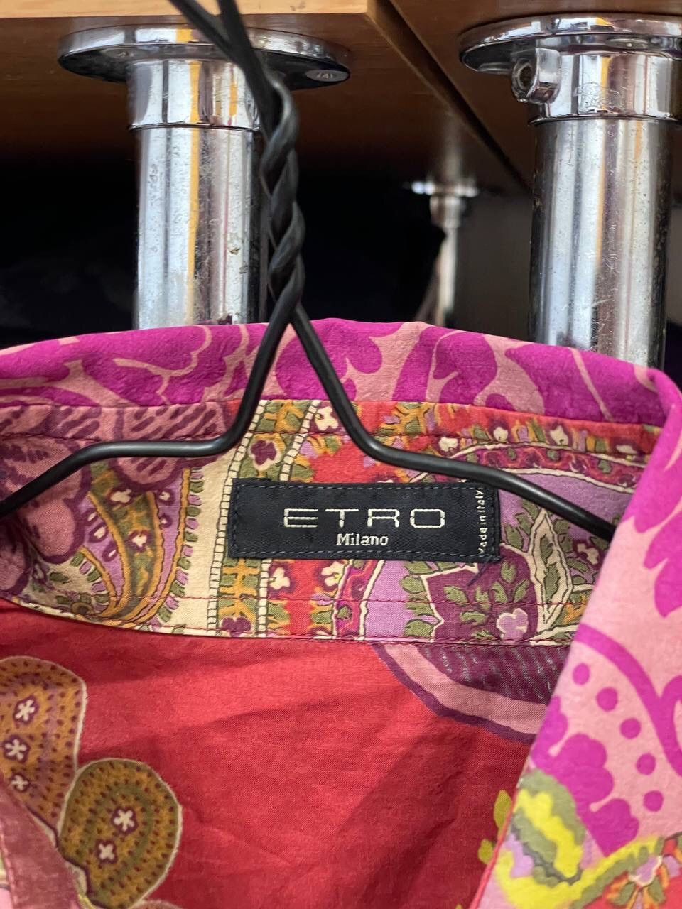 Etro Etro Vintage 00s Multicolour Designer Silk Shirt Size M / US 6-8 / IT 42-44 - 8 Thumbnail