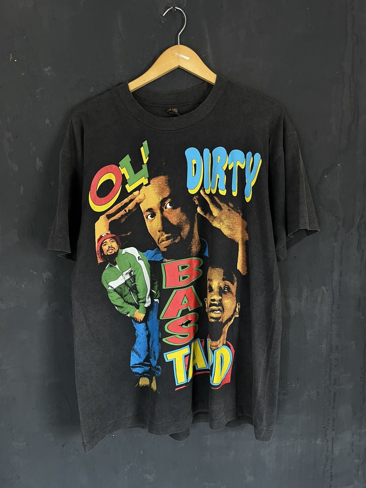 Vintage Trashed Wutang Ol'Dirty B4strd Rap Tees Size US XL / EU 56 / 4 - 1 Thumbnail