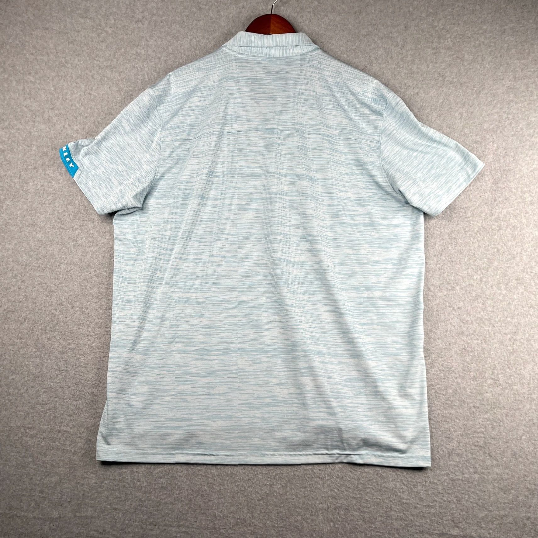 Oakley Oakley Performance Polo Shirt 2XL Blue Heather Solid Short Sleeve Collared Button Logo Lightweight Golf Men Polo Shirt Size US XXL / EU 58 / 5 - 5 Thumbnail