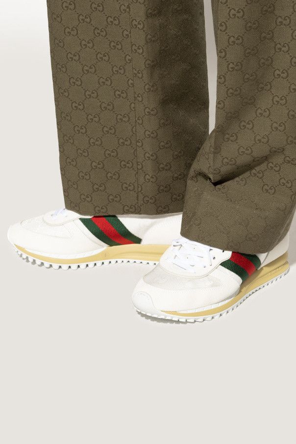 Gucci o1loc1c0326 832461 Men's Gucci Re-Motion Sneakers in White Size US 11 / EU 44 - 3 Thumbnail