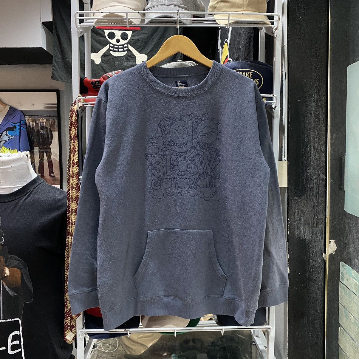 go slow caravan Go Slow Caravan With Pocket Sweatshirts Size 4 Big Logo Size US XL / EU 56 / 4 - 1 Thumbnail