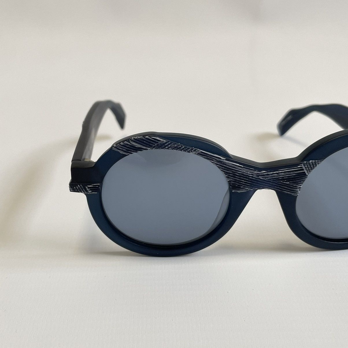 Yohji Yamamoto YY 5019 Blue Round Frame Sunglasses Size ONE SIZE - 2 Thumbnail