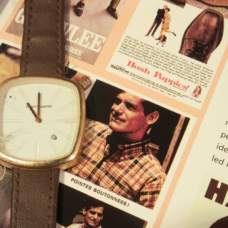 Hush Puppies Hush Puppies square watch Brown strap 60s style Size ONE SIZE - 3 Thumbnail