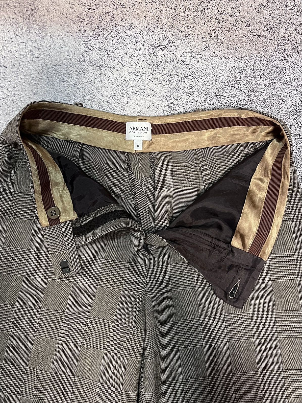 Armani Collezioni Armani Collezioni Plaid Wool Dress Pants Check Trousers Size 30" / US 8 / IT 44 - 7 Thumbnail