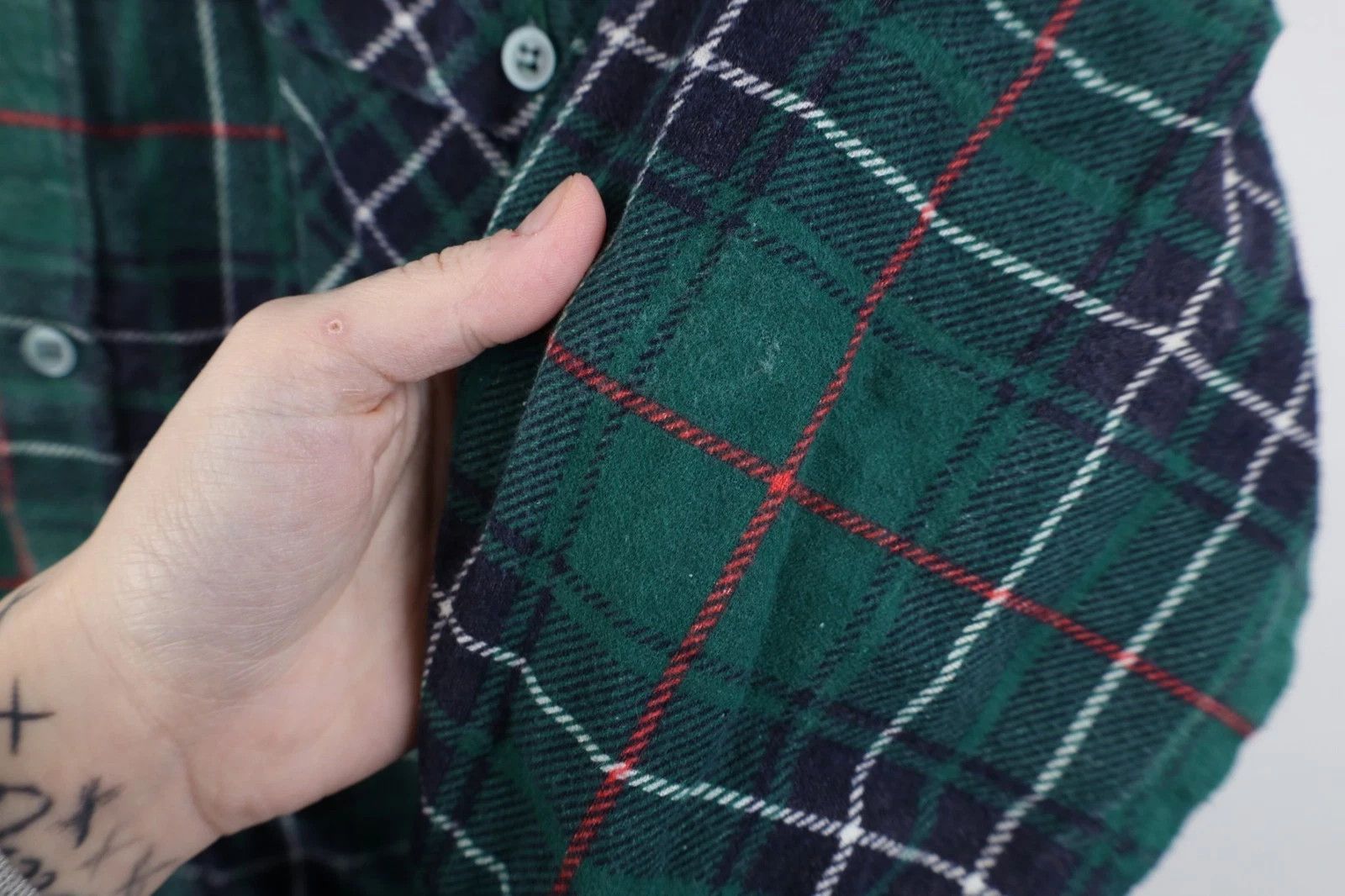Vintage Vintage 90s Streetwear Flannel Collared Button Shirt Plaid Size US XXL / EU 58 / 5 - 8 Thumbnail