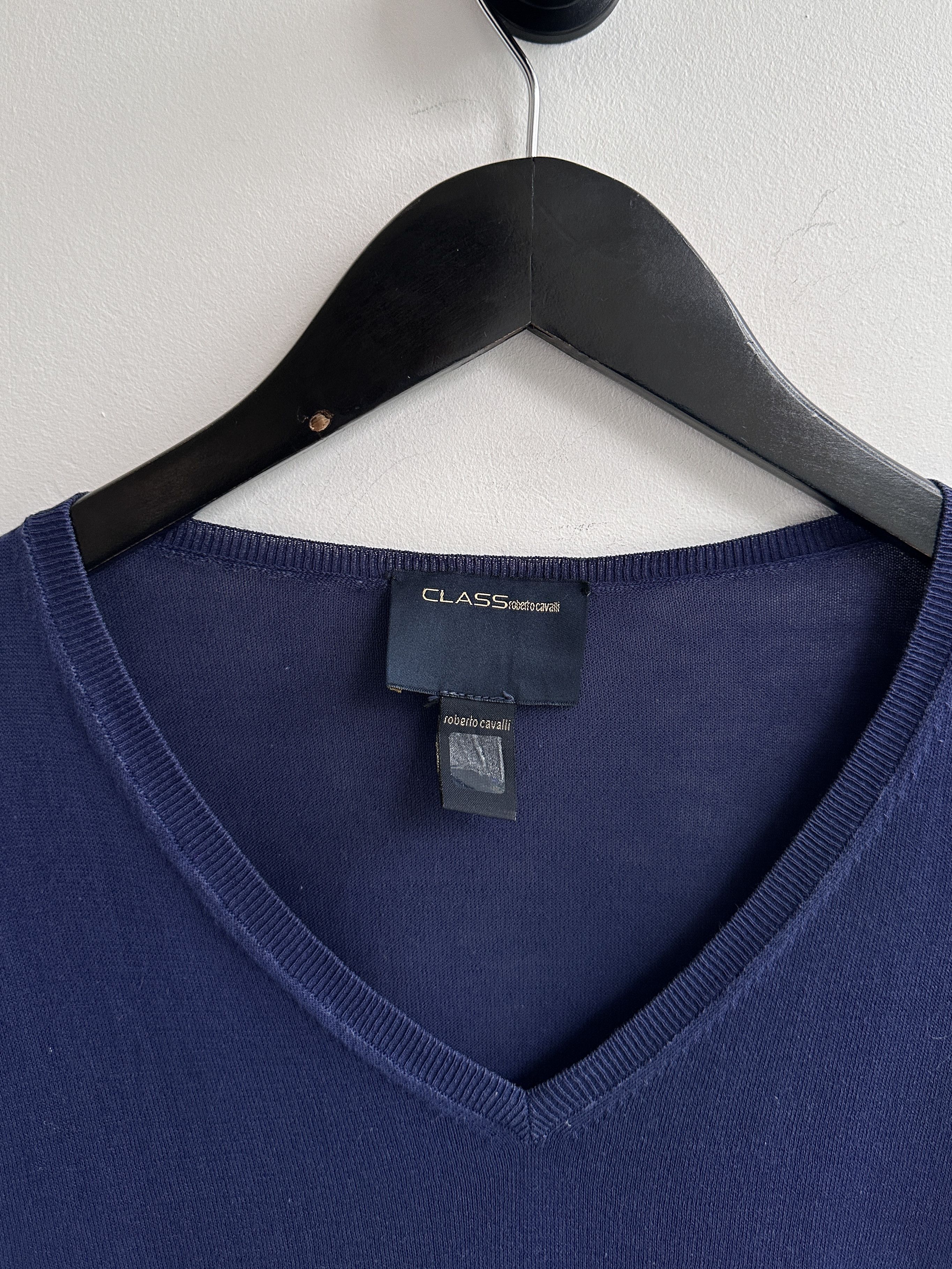 Just Cavalli Roberto Cavalli V Neck Sweater Jumper Size US L / EU 52-54 / 3 - 6 Thumbnail