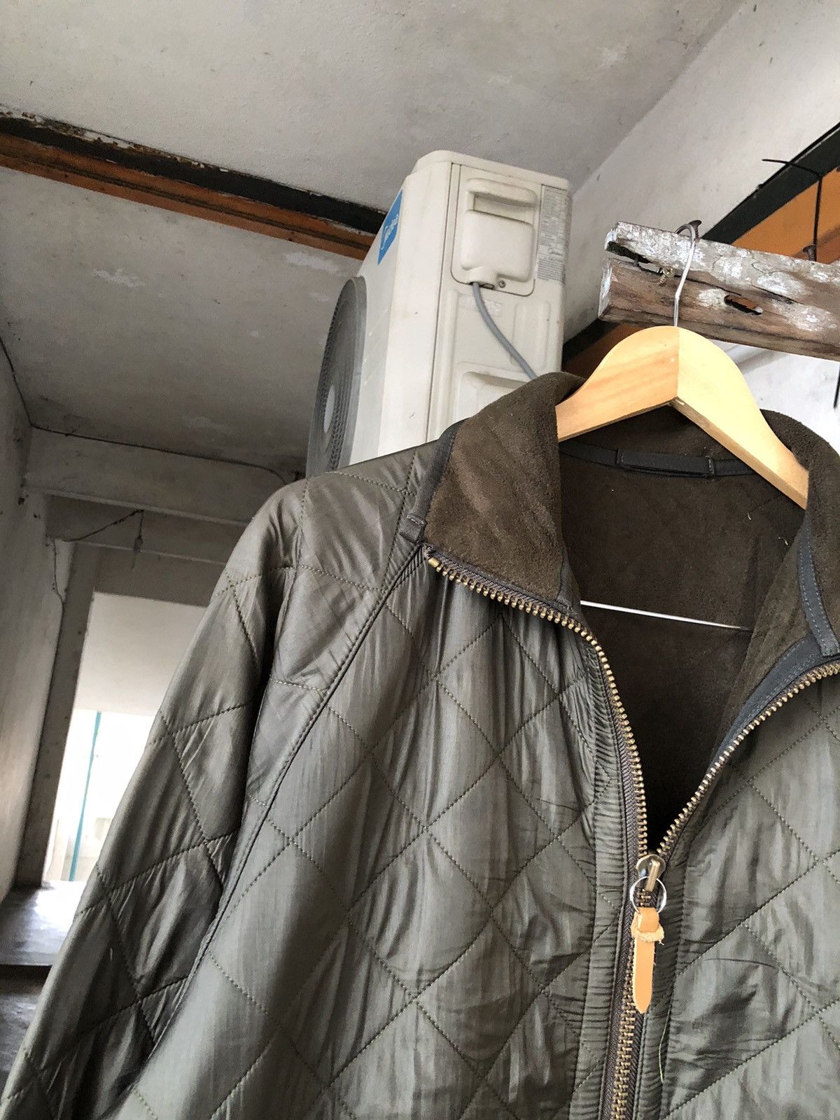 Barbour Vintage Barbour Polar Quilt Zipper Jacket Army Green Size US M / EU 48-50 / 2 - 5 Thumbnail