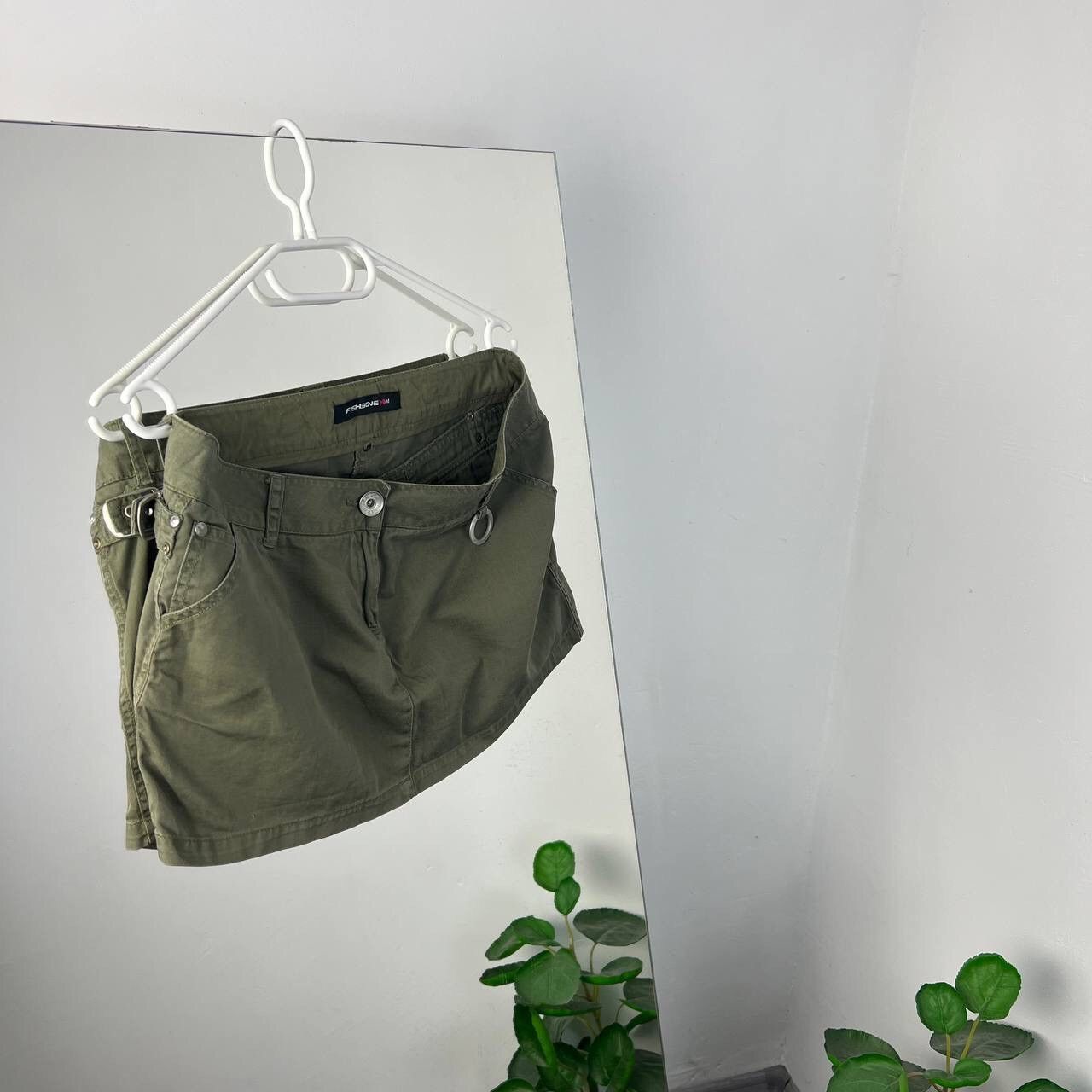 Vintage Vintage Fishbone Mini Skirt Y2k Style Multi Pocket Size 30" / US 8 / IT 44 - 1 Thumbnail