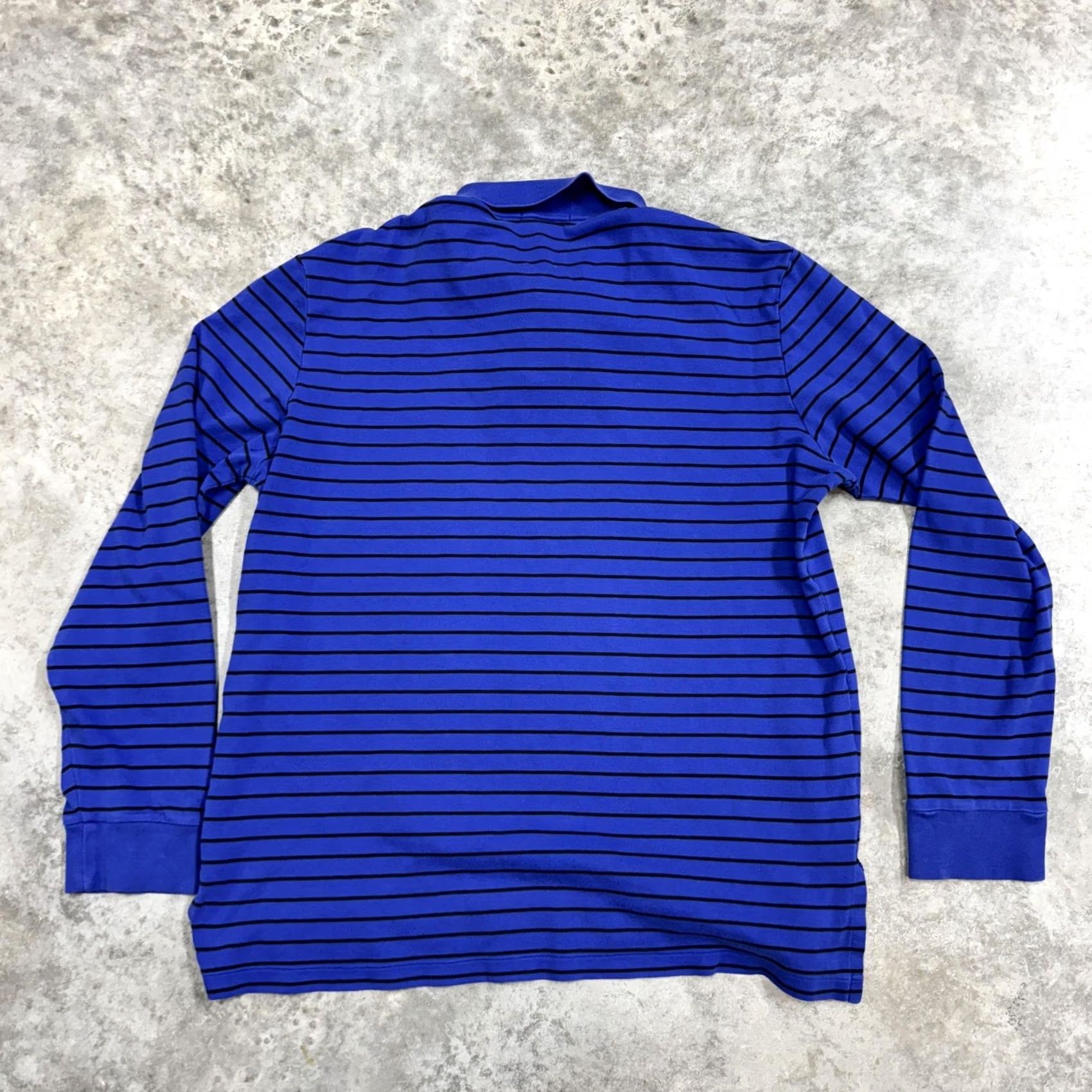 Polo Ralph Lauren Polo Ralph Lauren Polo Shirt Mens XL Blue Black Stripe Long Sleeve Casual Size US XL / EU 56 / 4 - 5 Thumbnail