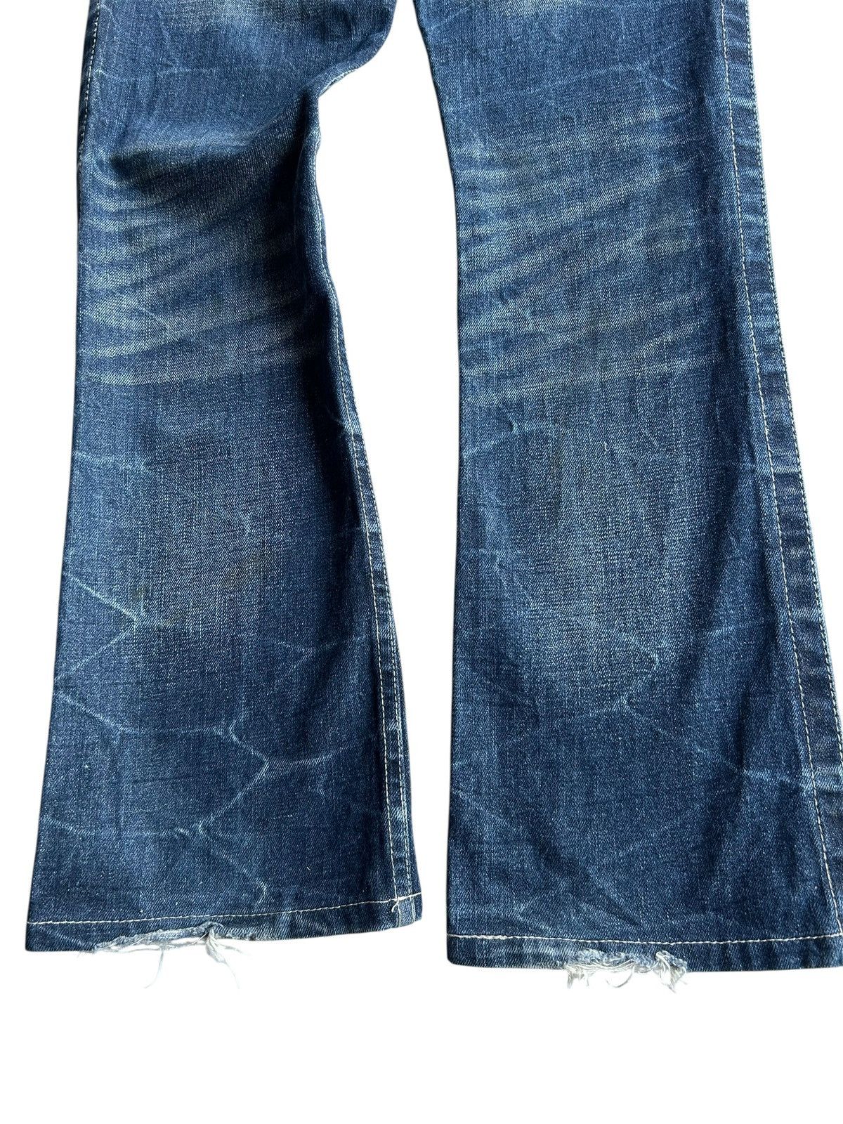 Kapital Flare Semantic Design Japanese Distressed Denim Jeans Size US 31 - 11 Thumbnail