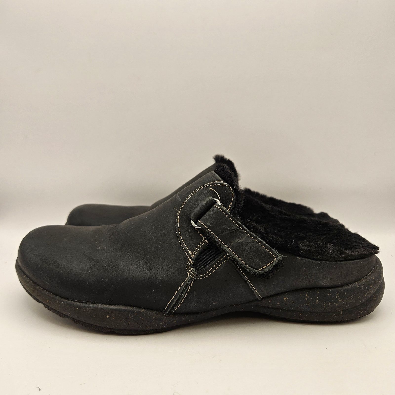 Clarks CLARKS WOMEN'S 8 BLACK SHERPA LINED CLOG Size US 8 / IT 38 - 2 Thumbnail