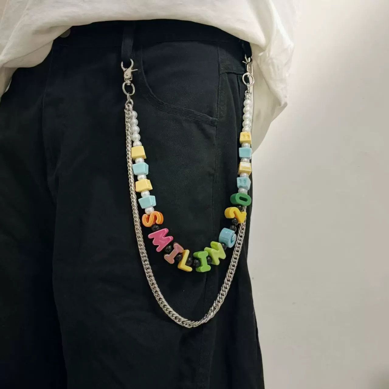 Vintage Retro hip-hop punk style jeans waist chain Size ONE SIZE - 4 Thumbnail