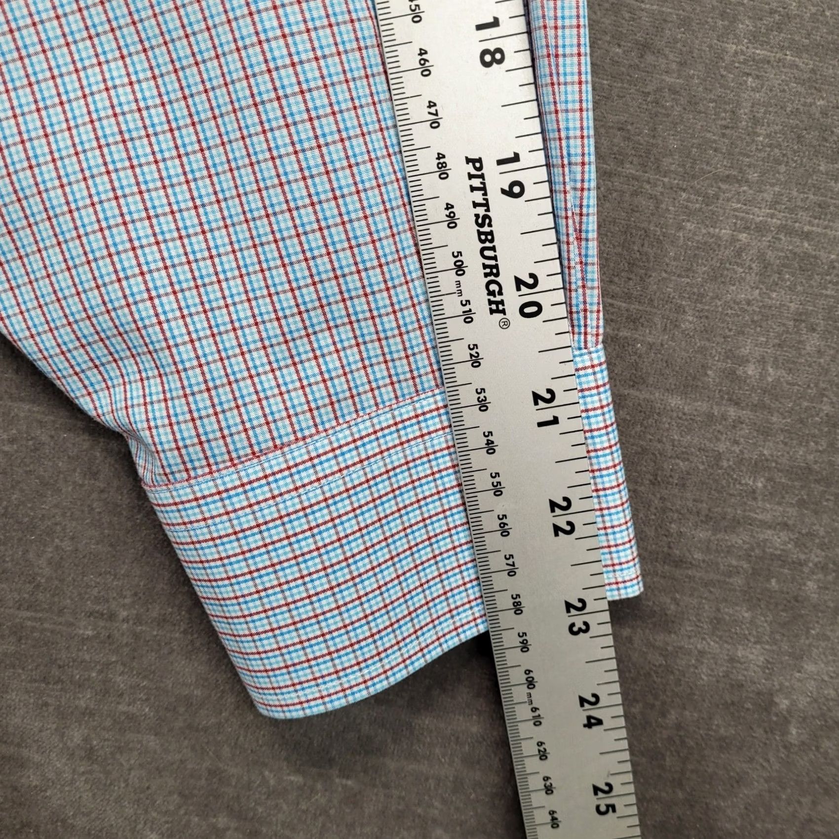 Brooks Brothers Brooks Brothers Dress Shirt Regent Fit Non Iron 17 2/3 43 Blue Gingham Mens Button-Down 100% Cotton Shirt Pattern Check Size 46R - 6 Thumbnail