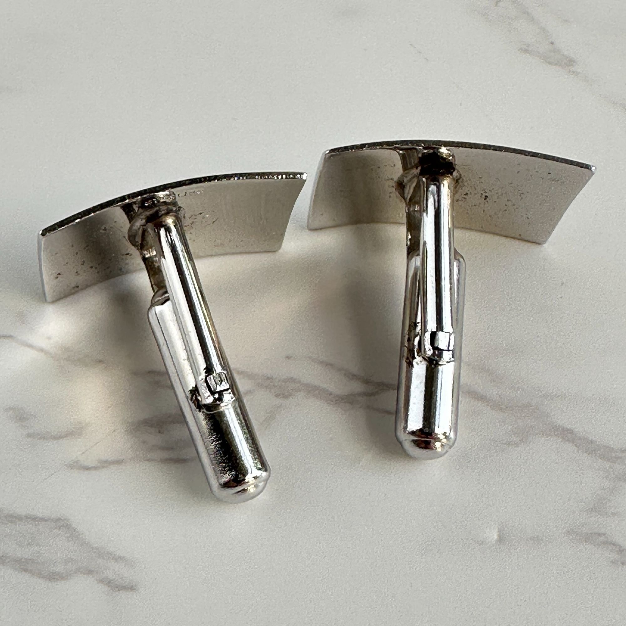 Vintage Vintage Sterling Silver Cufflinks – Engravable Size ONE SIZE - 5 Thumbnail