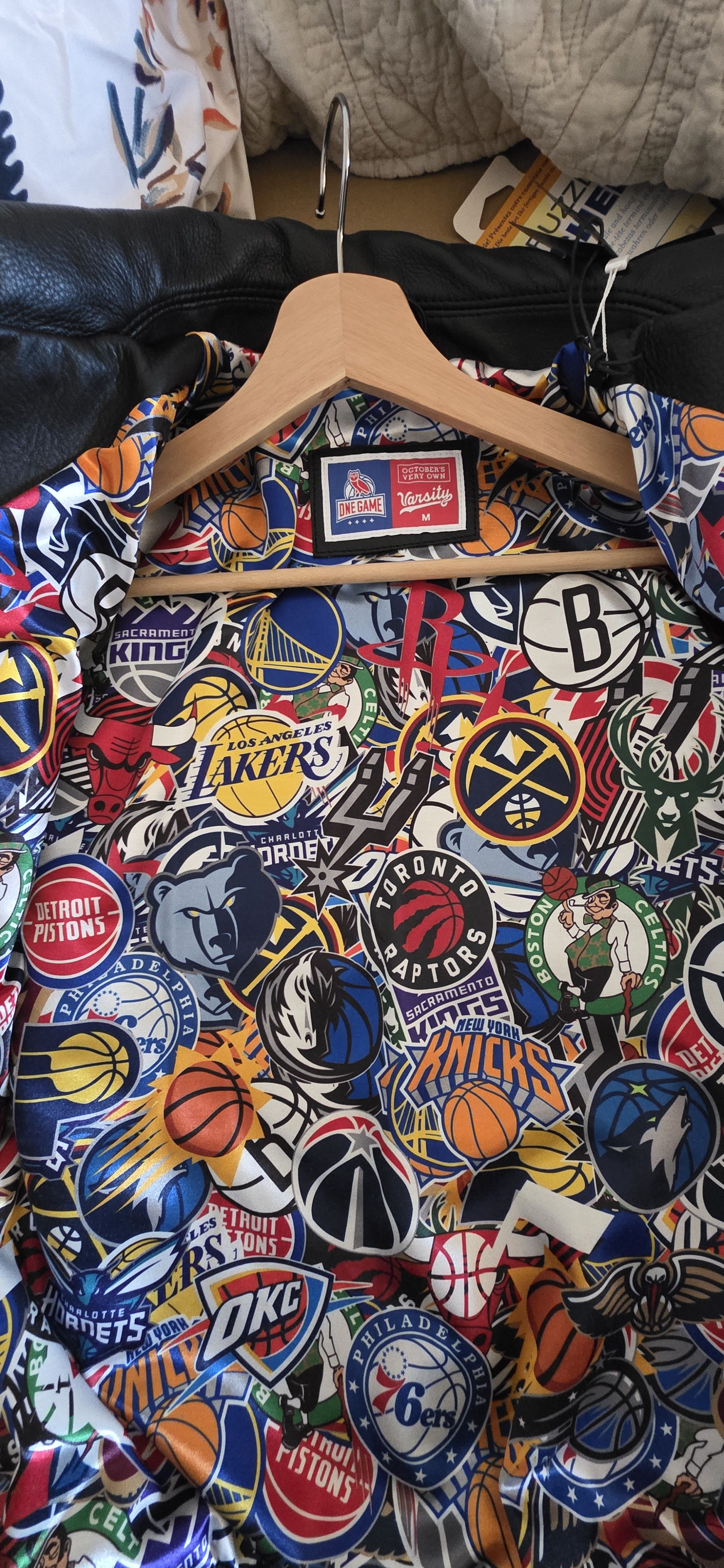 NBA × October's Very Own NBA ONE GAME INTERNATIONAL VARSITY JACKET Size US M / EU 48-50 / 2 - 6 Thumbnail