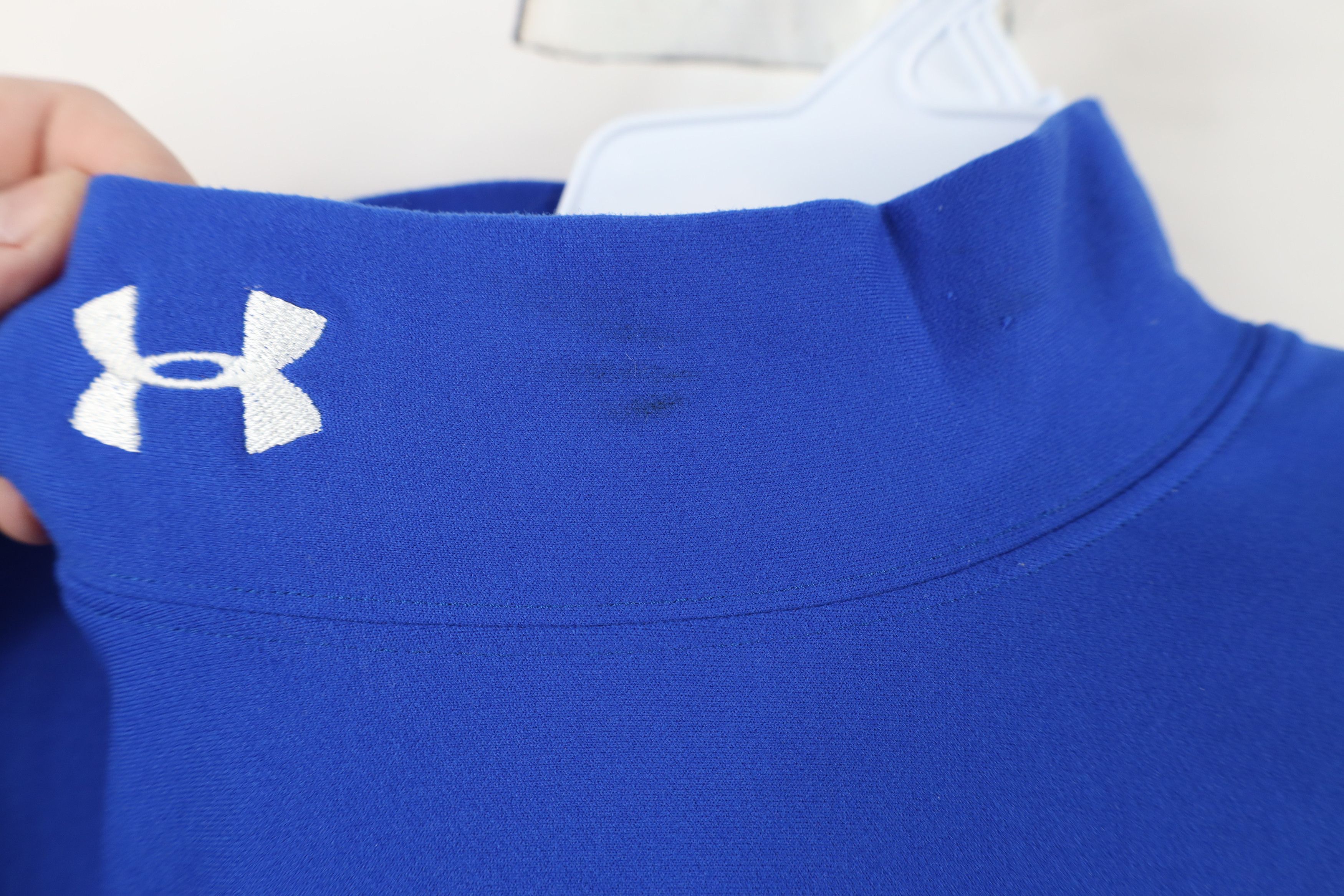 Under Armour × Vintage Under Armour Mock Neck Compression Long Sleeve T-Shirt Blue Size US M / EU 48-50 / 2 - 5 Thumbnail