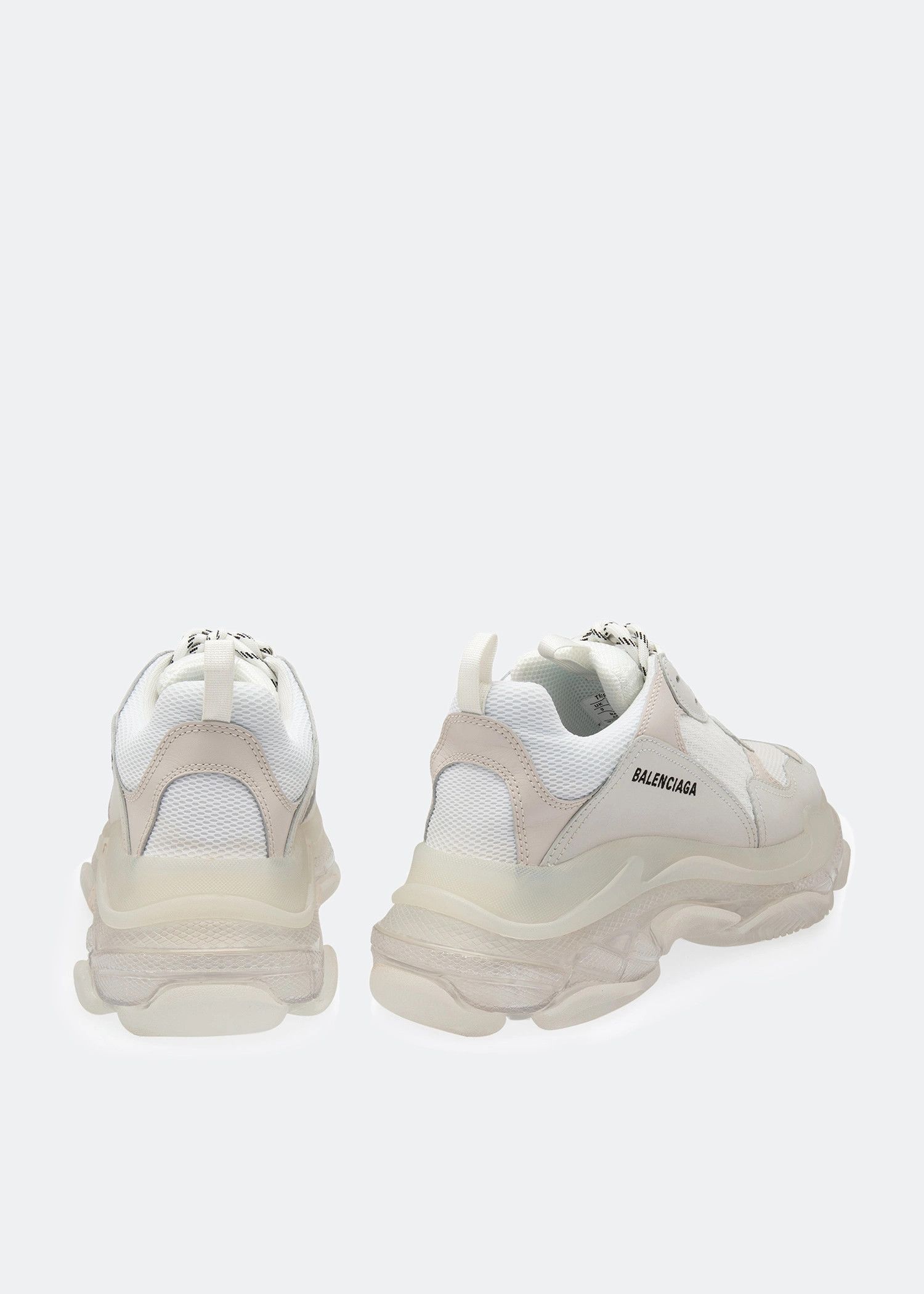 Balenciaga o1srvl11e0526 Triple S Clear Sole Sneakers in White Size US 9 / EU 42 - 2 Thumbnail