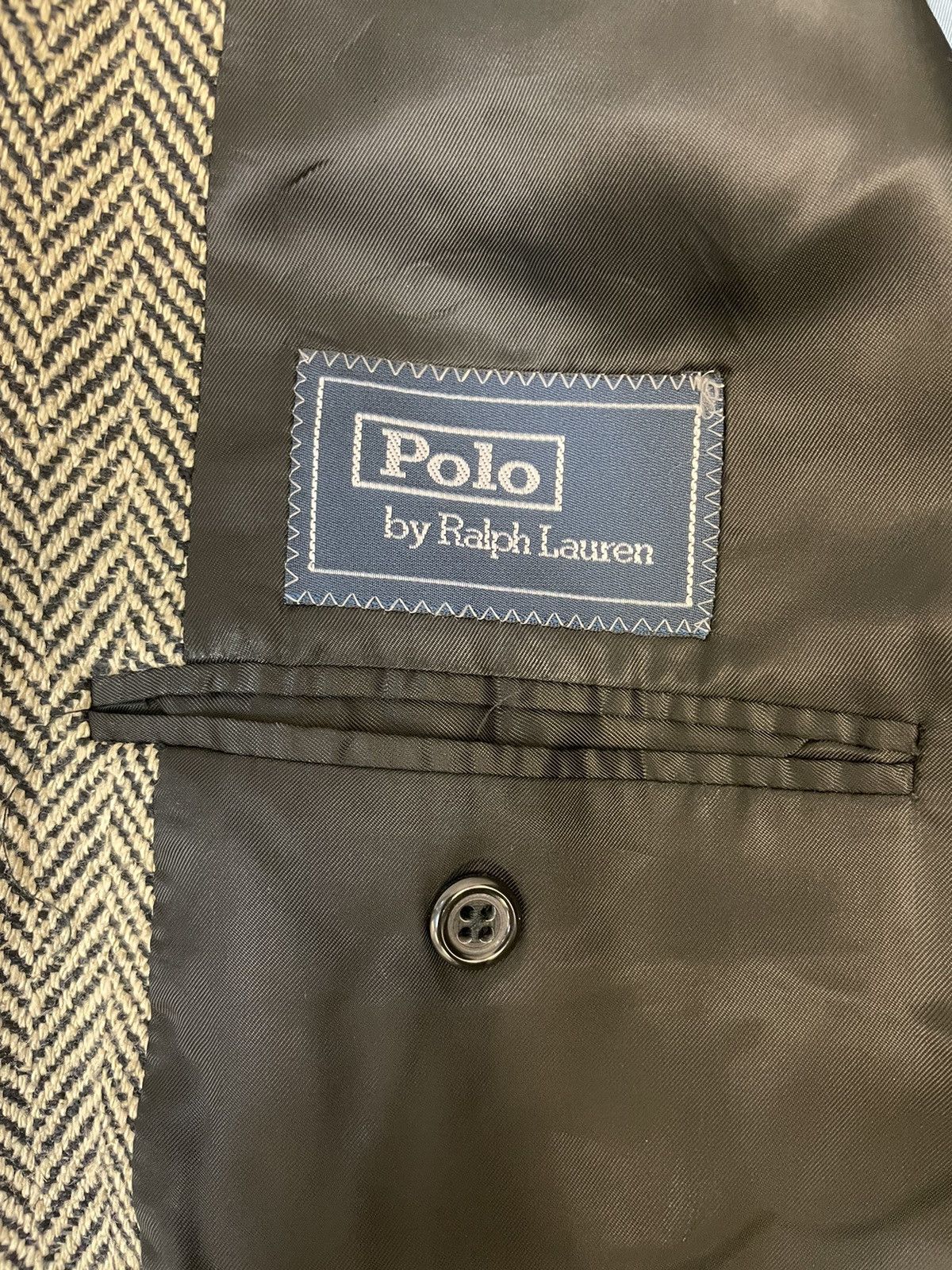 Polo Ralph Lauren × Vintage Silk Herringbone Tweed Jacket Size 48R - 6 Thumbnail
