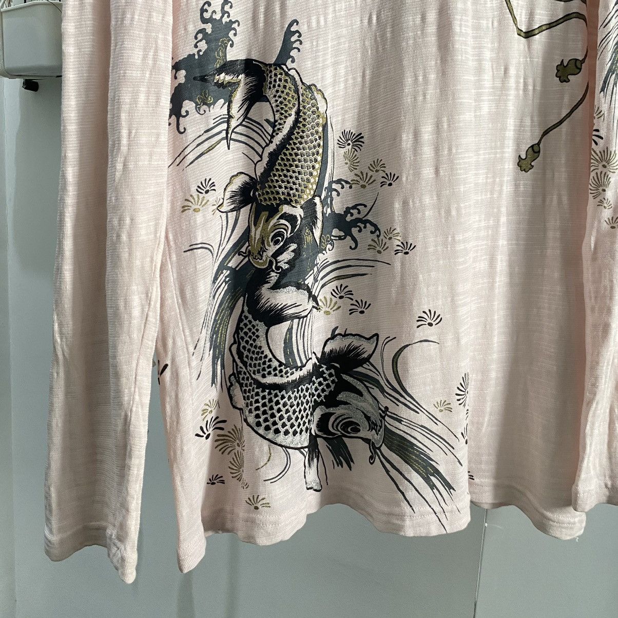 Japanese Brand Vintage Y2K Japanese Traditional Koi Fish Design L/S Tshirt Size US XL / EU 56 / 4 - 7 Thumbnail