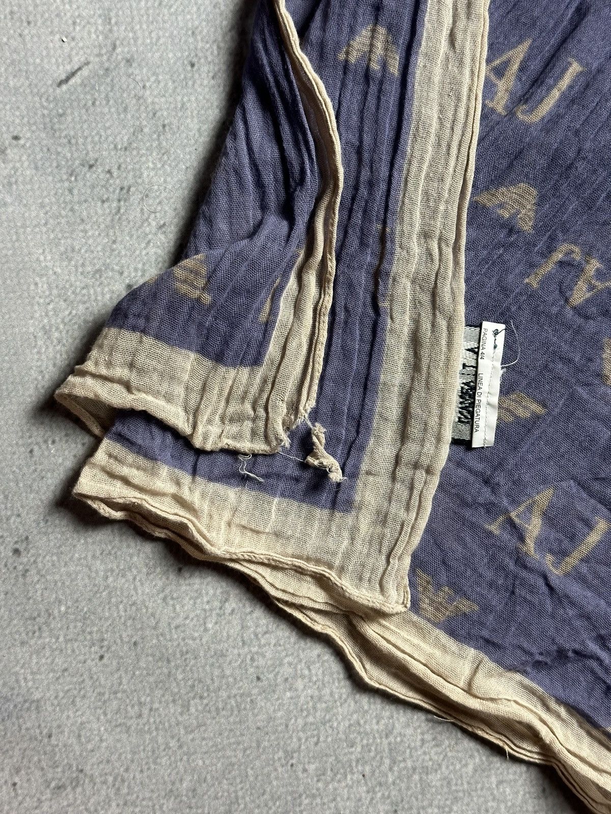 Armani 🔥LASTDROP🔥166x60cm Giorgio Armani Jeans Monogram Scarf Size ONE SIZE - 12 Thumbnail