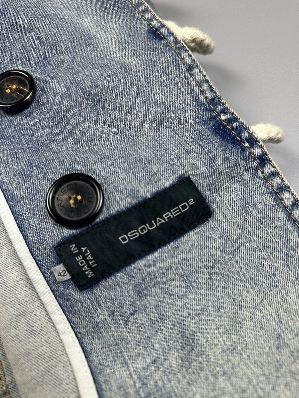 Dsquared2 Dsquared2 Washed blue Denim Navy Bike Jaket Size S / US 4 / IT 40 - 5 Thumbnail