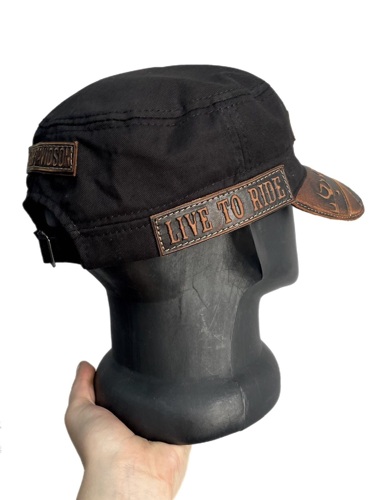 Harley Davidson Harley Davidson cross flame cap gothic moto y2k style Size ONE SIZE - 5 Thumbnail
