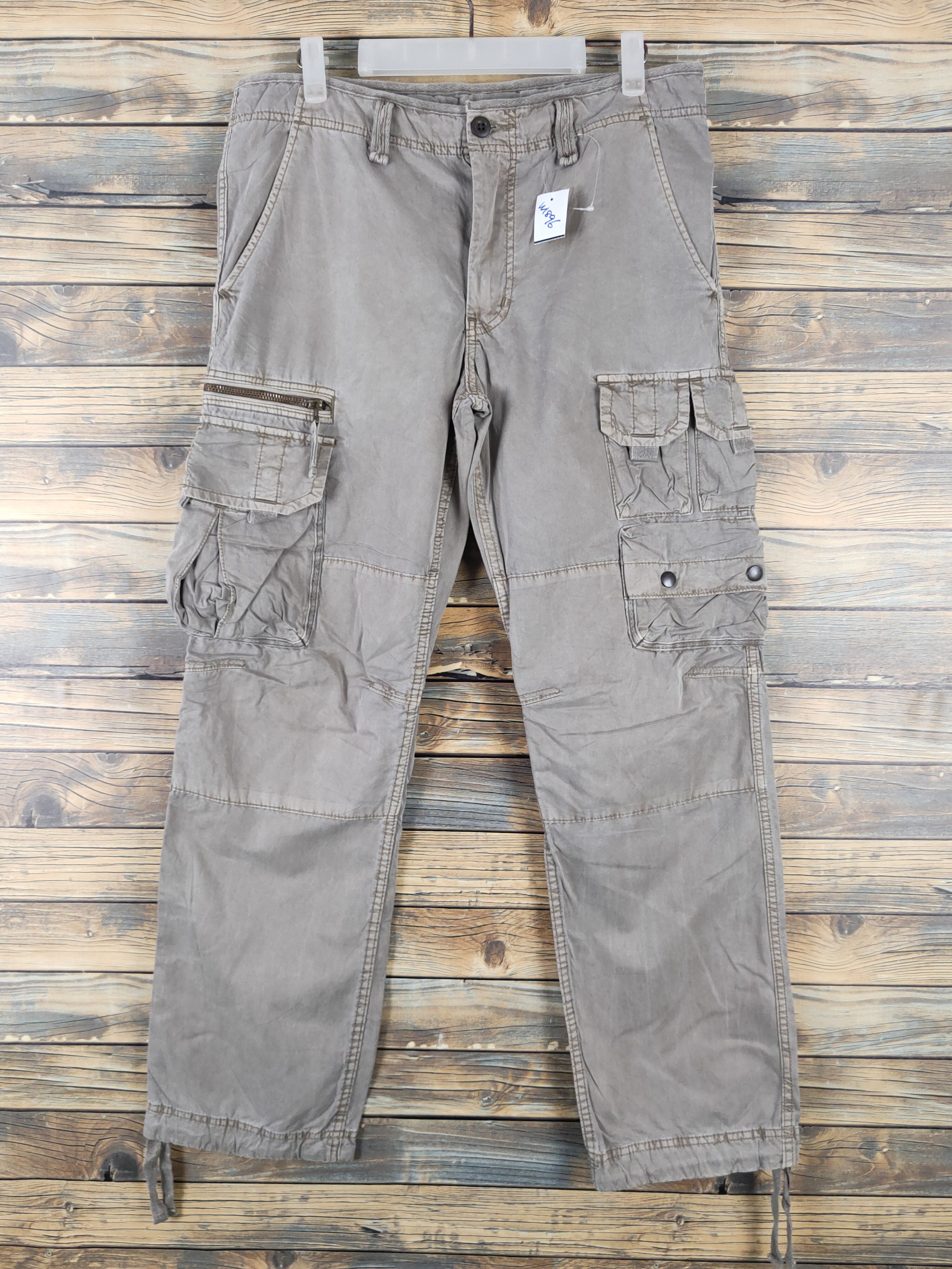 Japanese Brand Uniqlo Olive Faded Multipocket Tactical Cargo Pants #W1896 Size US 32 / EU 48 - 1 Thumbnail