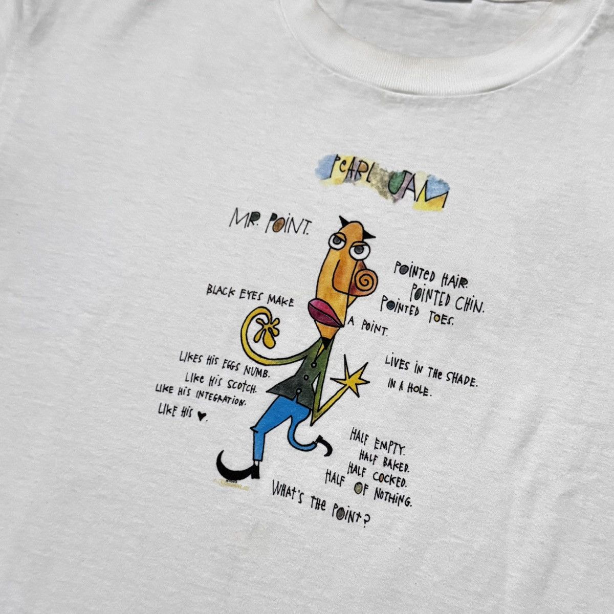 Vintage 90s Pearl Jam Mr Point Tour Tee Size US XL / EU 56 / 4 - 3 Thumbnail
