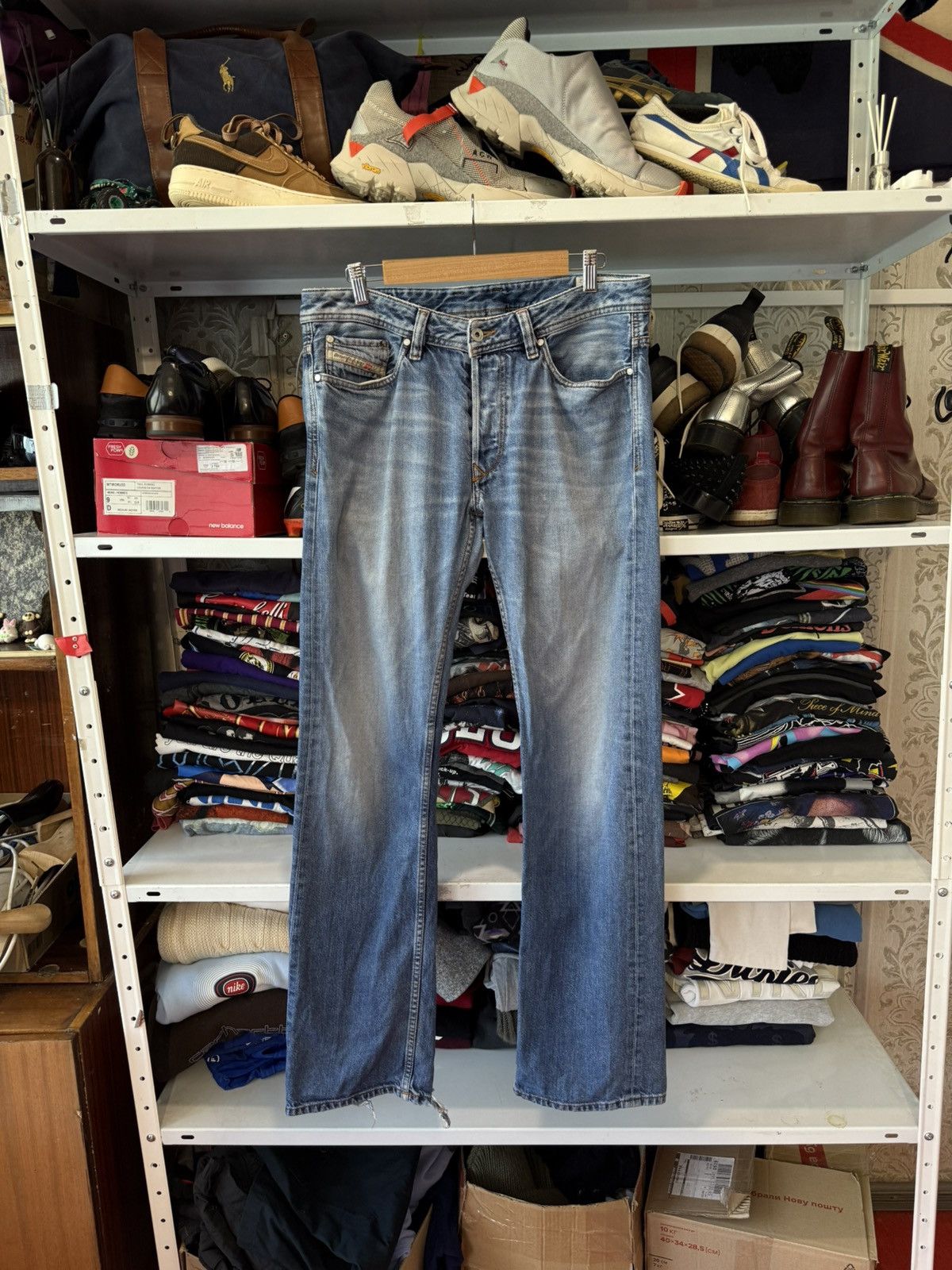 Diesel Men's Vintage Diesel Industry Distressed Faded Jeans Size 32 Size US 32 / EU 48 - 25 Thumbnail