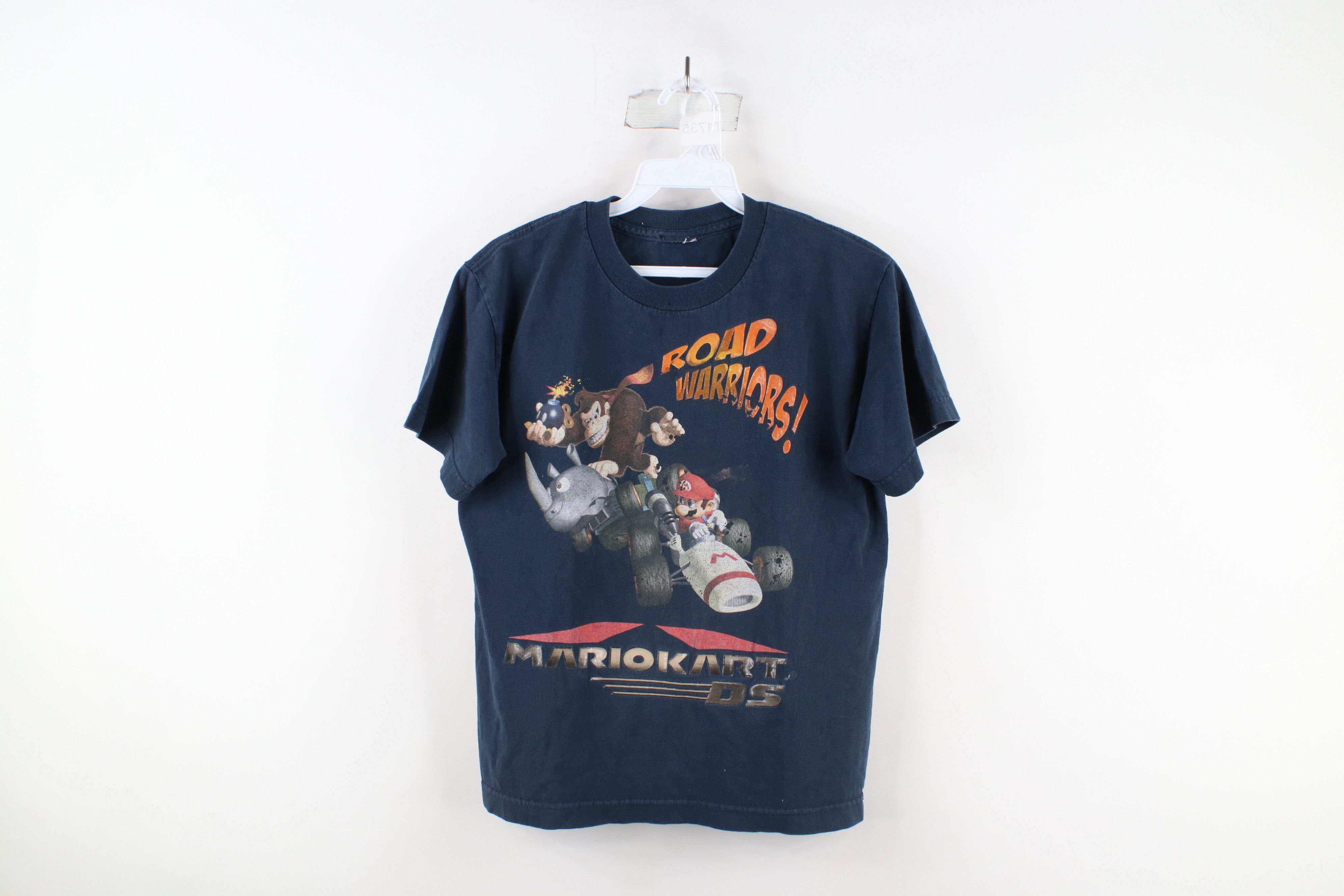 Vintage Y2K 2005 Mario Kart DS Video Game T-Shirt Blue