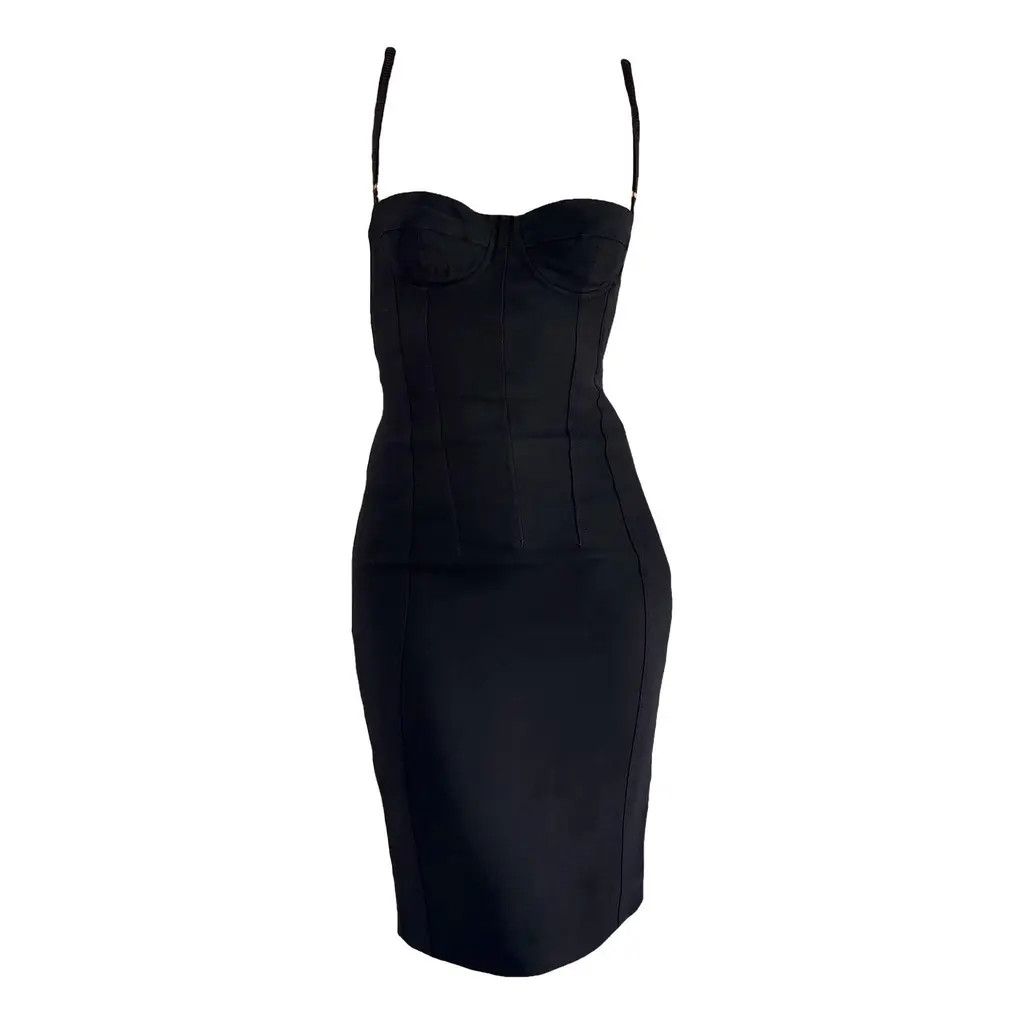 Dolce & Gabbana Dolce & Gabbana Black Buster Corset Bodycon Dress Size IT 40 Size S / US 4 / IT 40 - 2 Thumbnail
