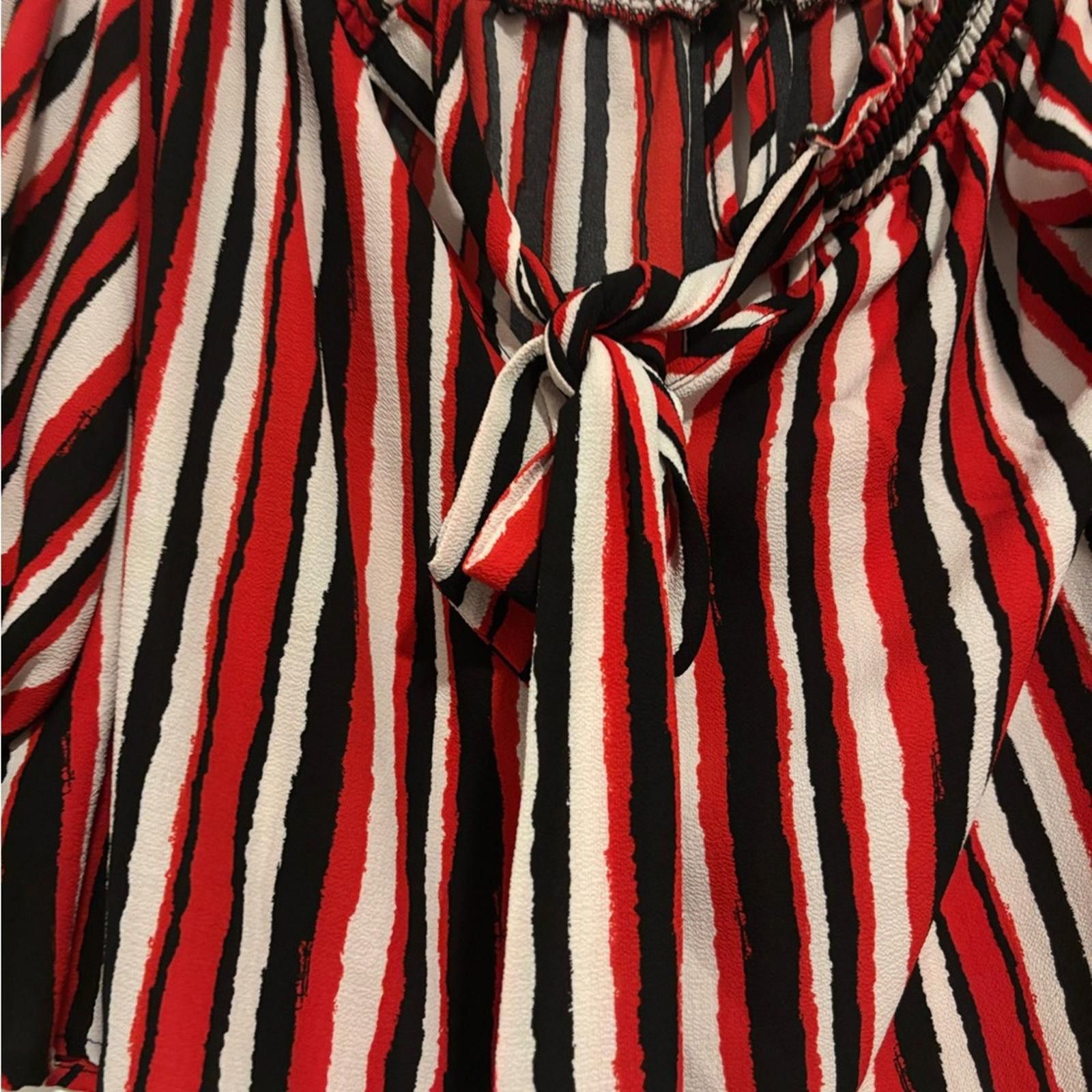 Other Striped Red and Black Blouse Size XL / US 12-14 / IT 48-50 - 5 Thumbnail