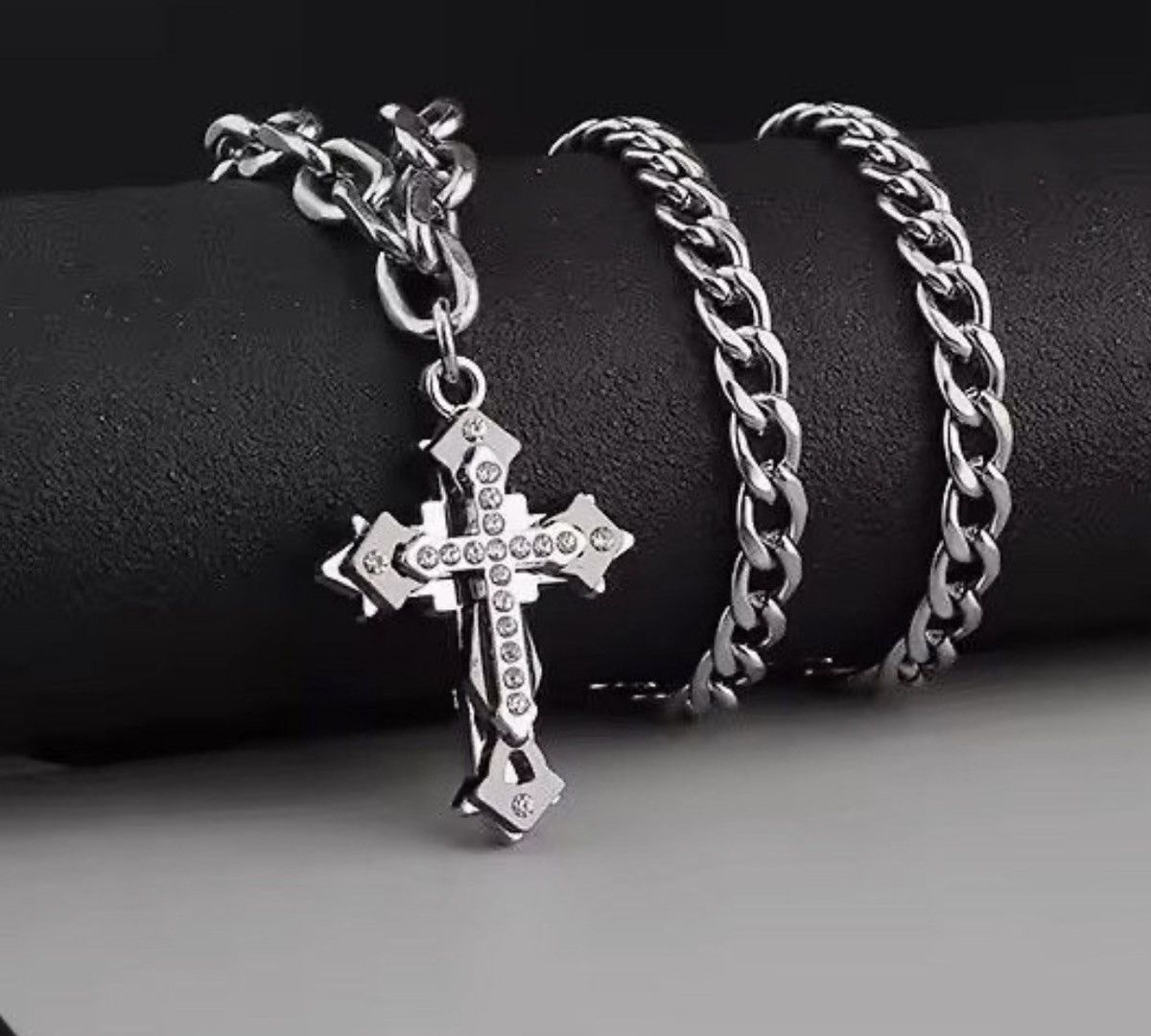 Japanese Brand Gothic Cross Necklace - Y2K Goth Pendant Size ONE SIZE - 3 Thumbnail