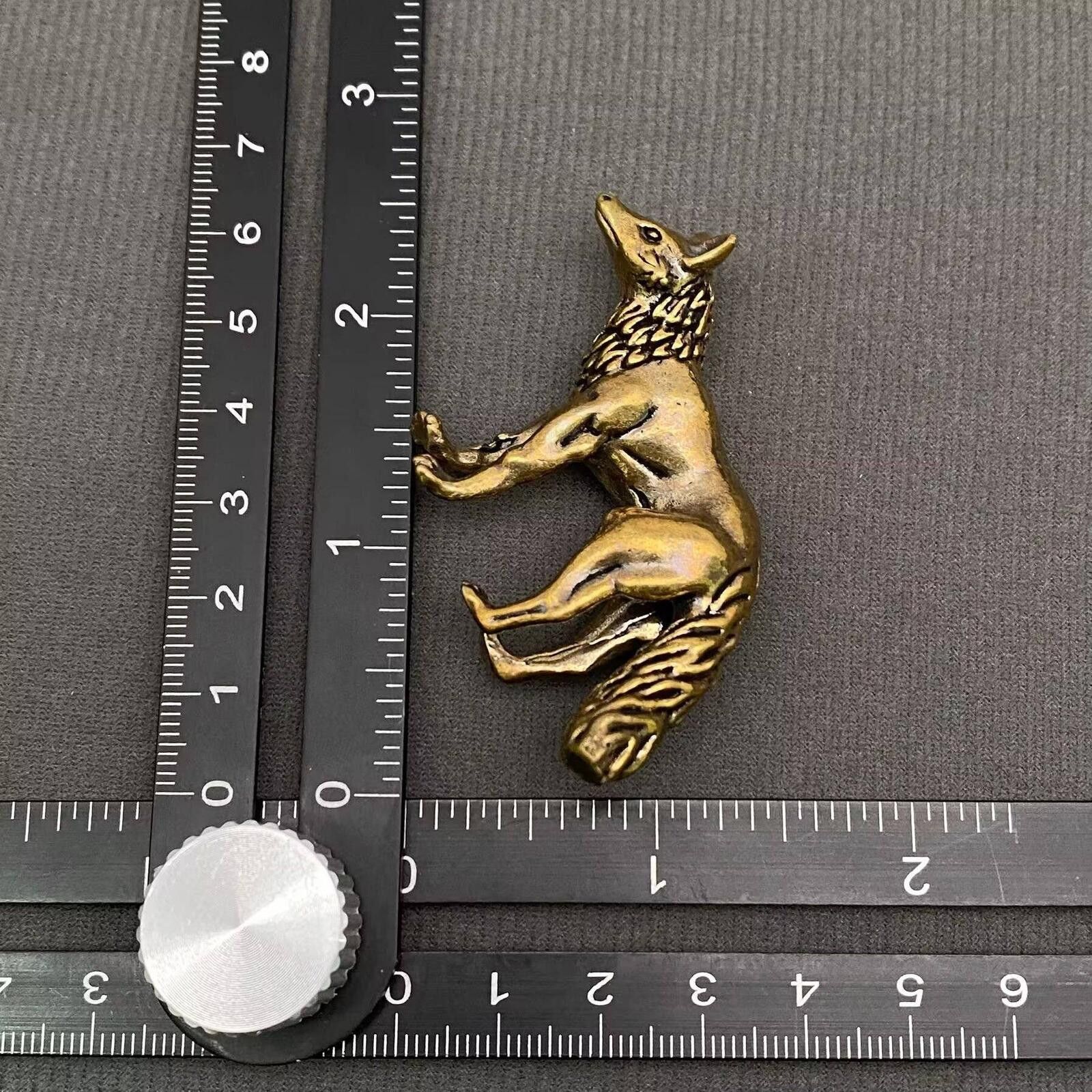 The Unbranded Brand Vintage Brass Fox Figurine Sculpture Size ONE SIZE - 4 Thumbnail