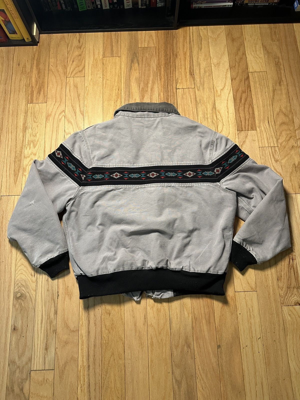 Carhartt Carhartt Aztec Grail Jacket J77CMT Grey 1999 XL Distressed Size US XL / EU 56 / 4 - 6 Thumbnail