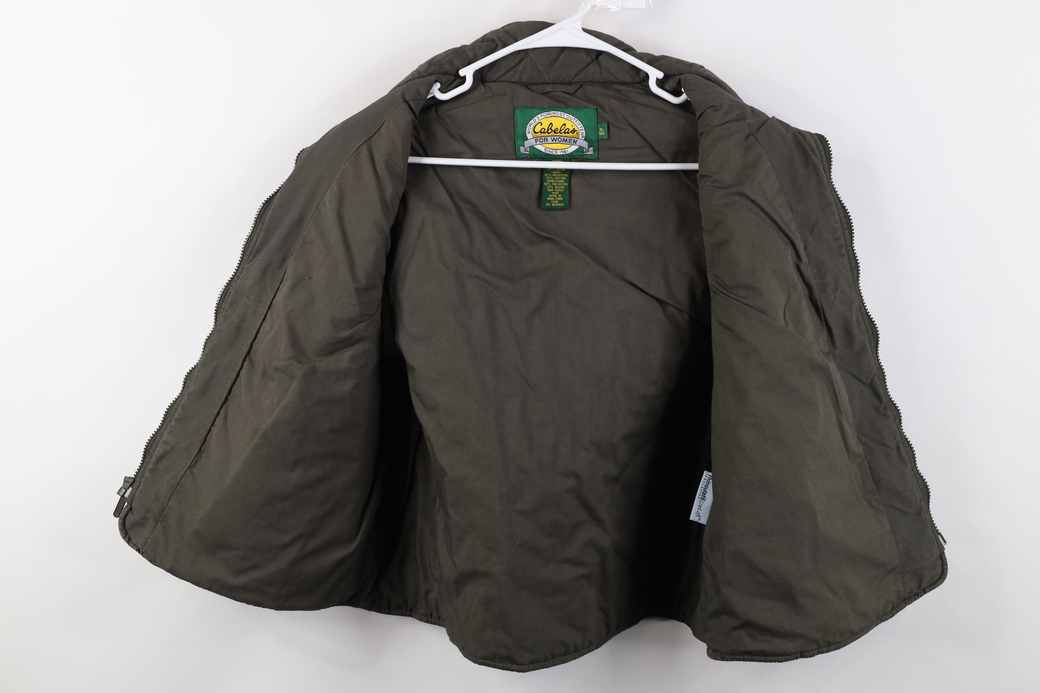 Cabelas Vintage 90s Y2K Cabelas Back Quilted Vest Jacket Green Size XL / US 12-14 / IT 48-50 - 7 Thumbnail