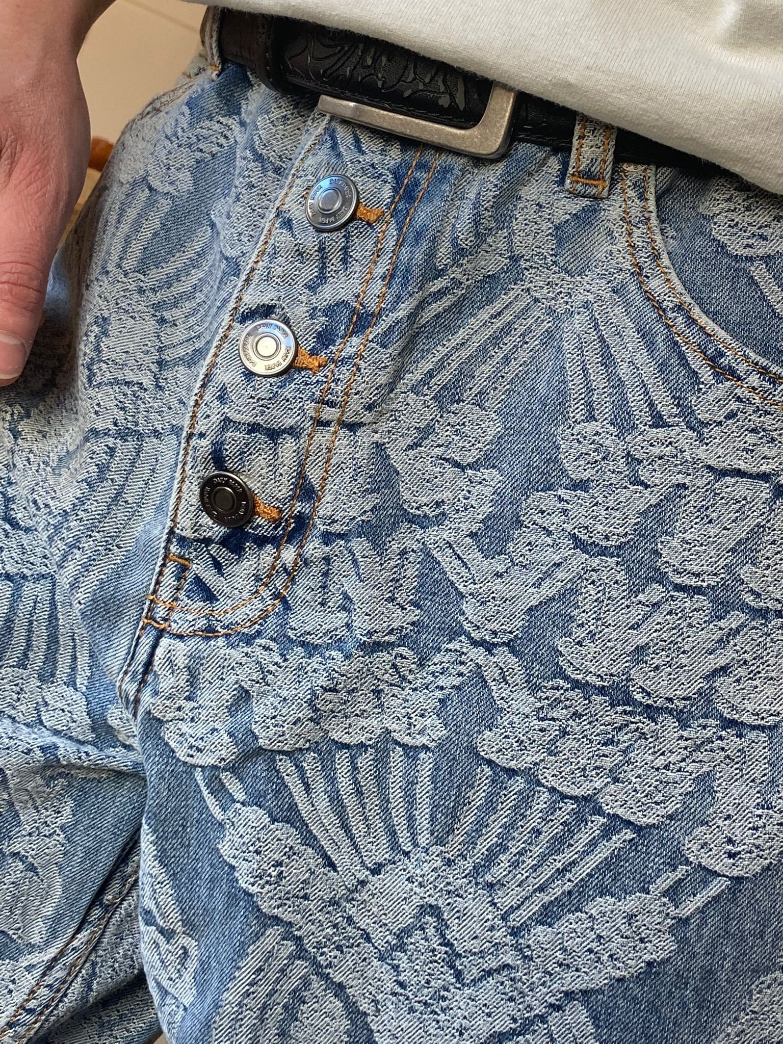 Daily Paper Settle Macrame Denim Pants Size US 32 / EU 48 - 2 Thumbnail