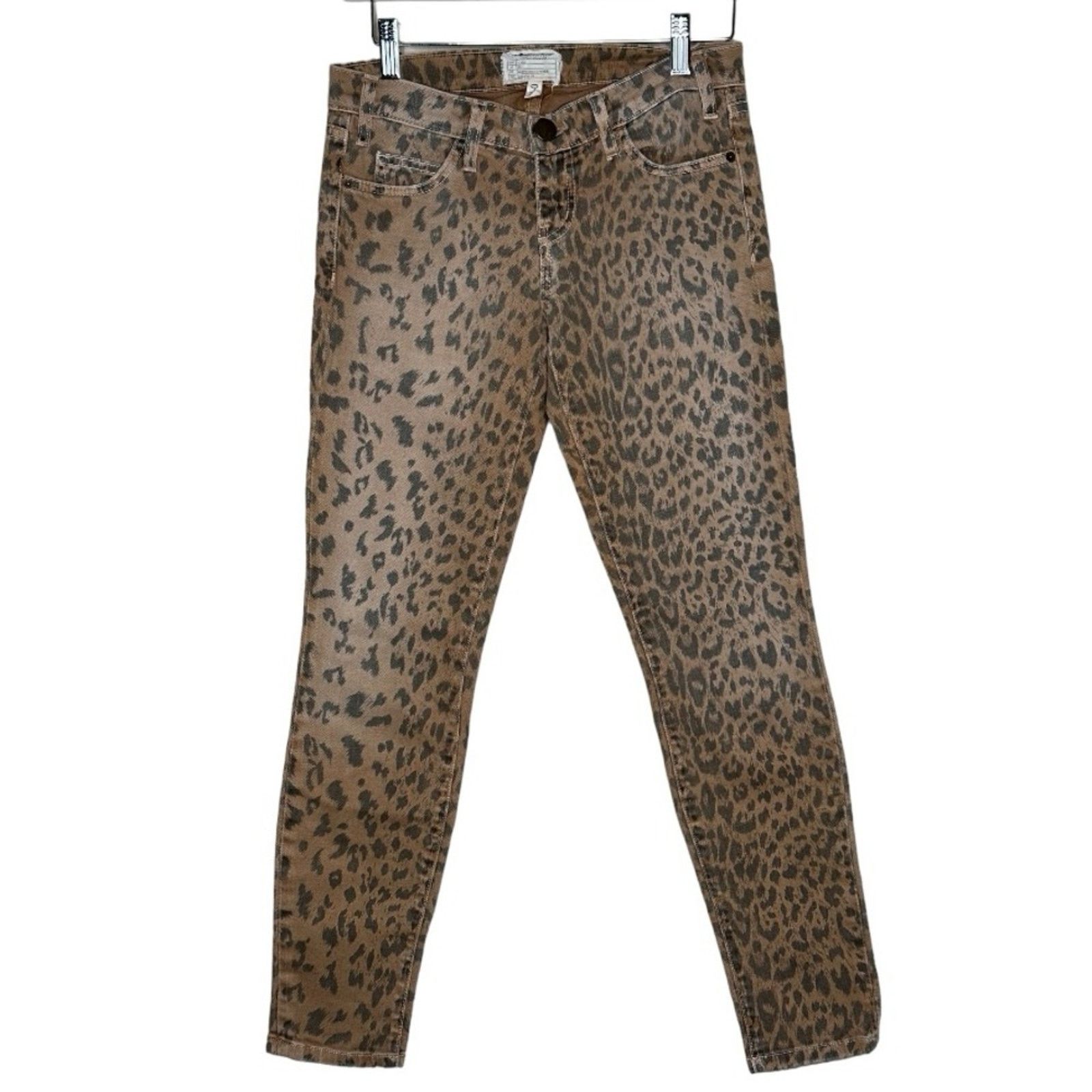 Current/Elliot Current/Elliott Leopard Skinny Stiletto Jean Sz 25 Indie Y2K Size 25" / US 0 / IT 36 - 3 Thumbnail