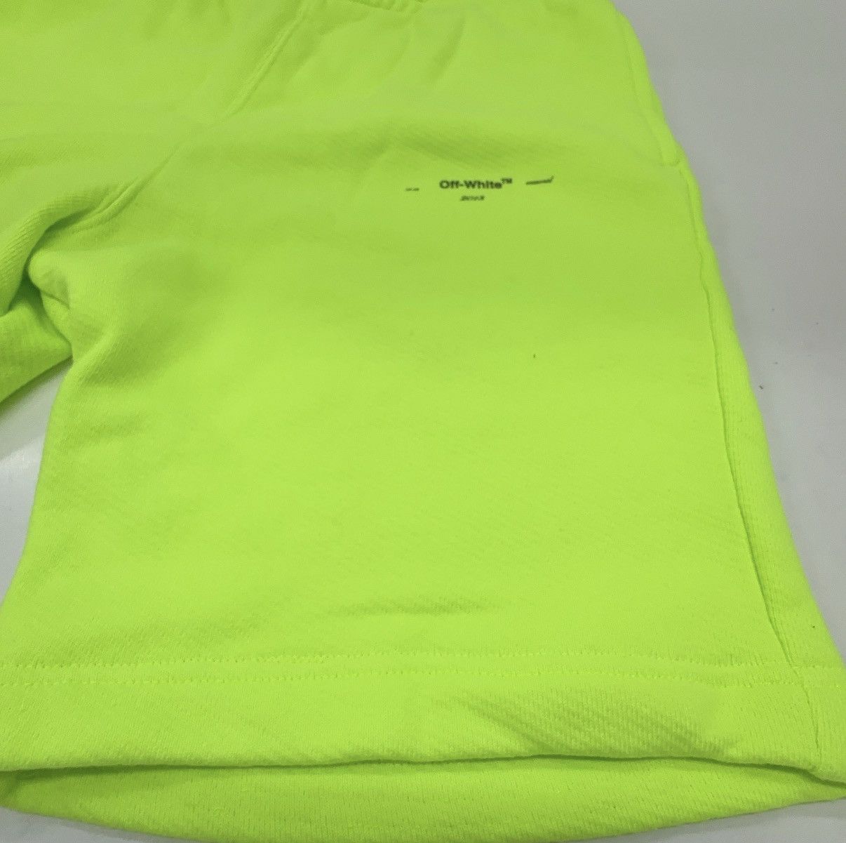 Off-White Off-White Fluorescent Yellow 3D Pencil Sweatshorts Size US 30 / EU 46 - 7 Thumbnail
